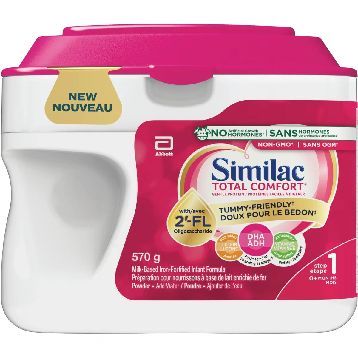 Total Comfort, préparation pour nourrissons en poudre, 0+ mois, emballage rose