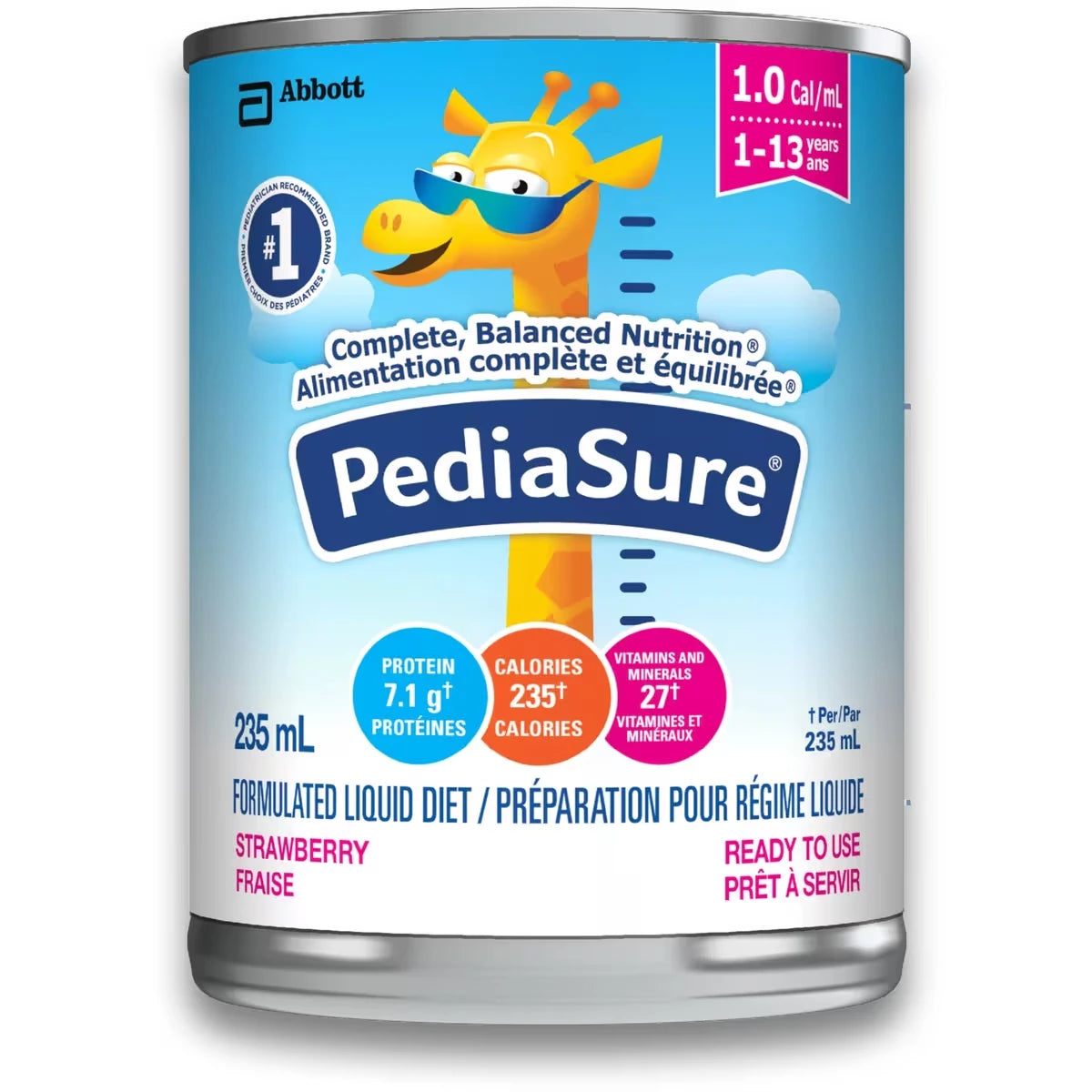 �, Pr�Paration Pour R�Gime Liquide, Fraise, 12 X 235 Ml, 2820 Ml
