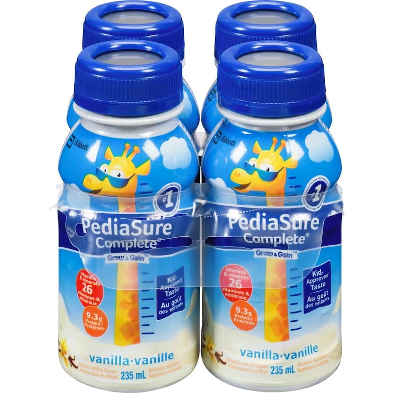 Complete�, Suppl�Ment Nutritionnel, 4 X 235 Ml, Vanille - Boisson Nutritive Pour Enfants, Source D'Adh Et De Vitamines, Favorise Le Gain De Poids Lorsqu’Il Est Pris 2 Fois Par Jour