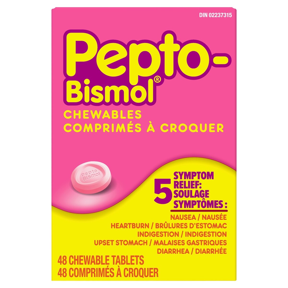 Comprimés à croquer pour soulager la nausée, les brûlures d’estomac, l’indigestion, 48 u