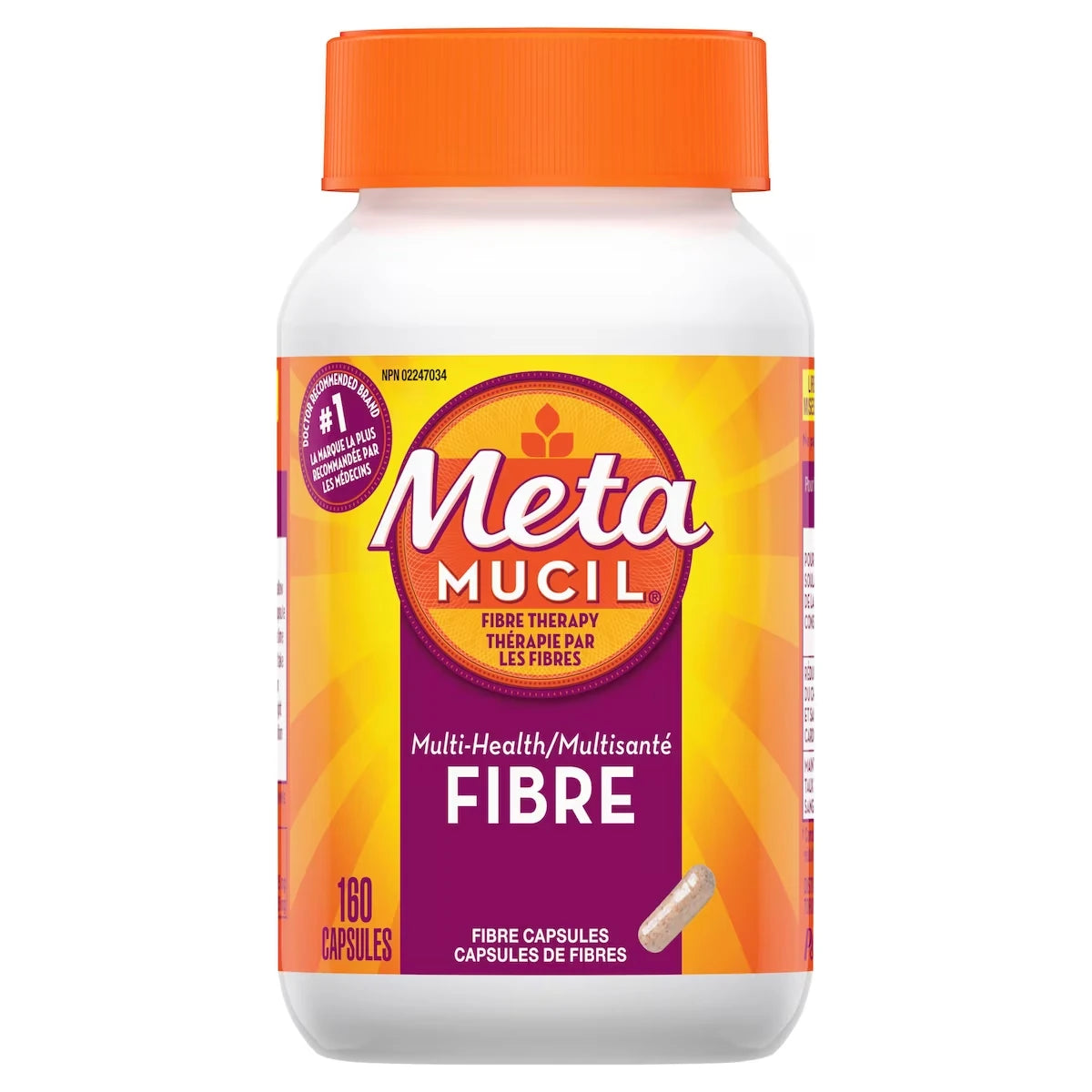 Fibres MultiSanté 3 en 1! Supplément de fibres en capsules, 160 unités