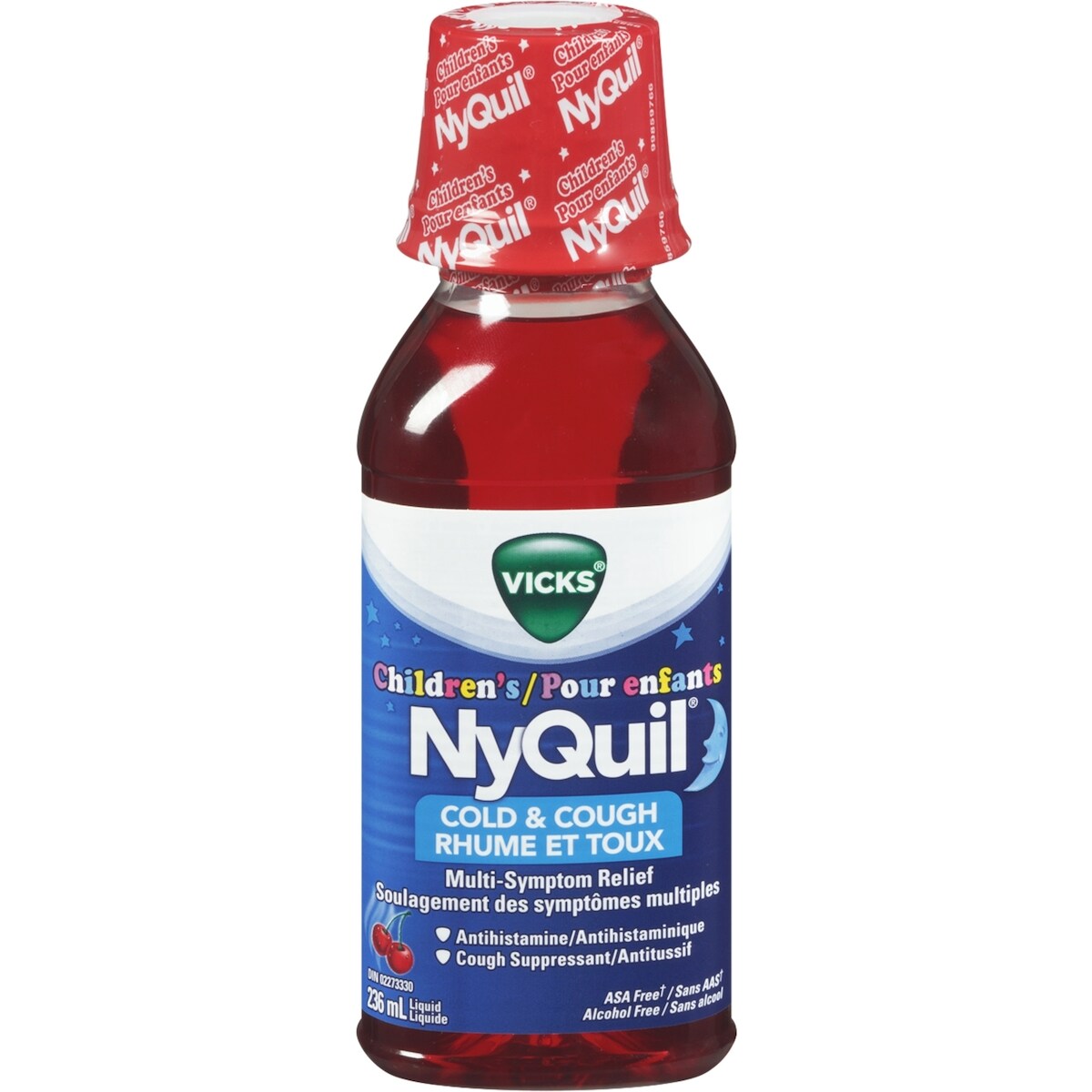 Sirop pour enfants NyQuil Rhume et toux Soulagement des symptômes multiples, baies, 236 mL