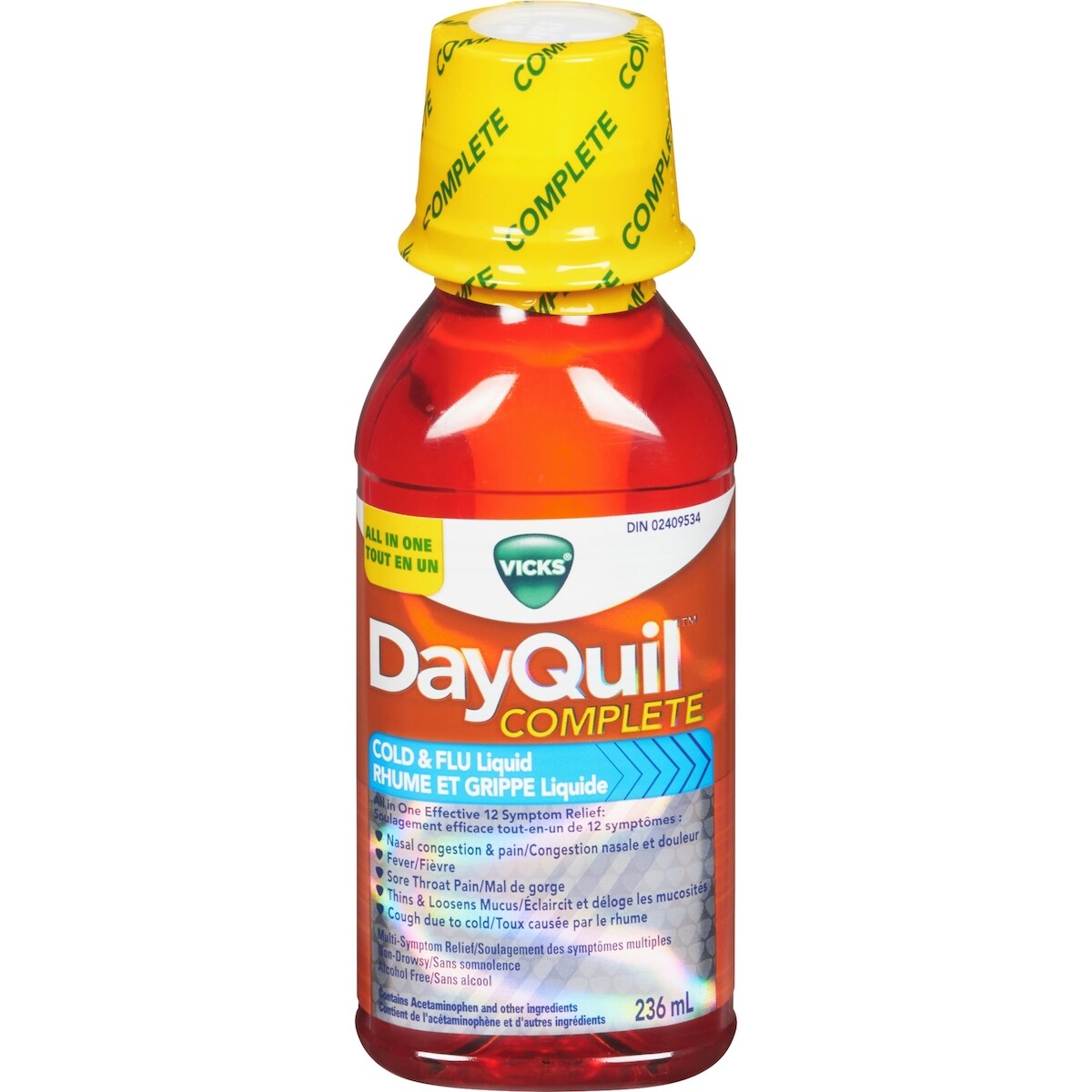 DayQuil Complete Rhume et Grippe liquide, 236 mL