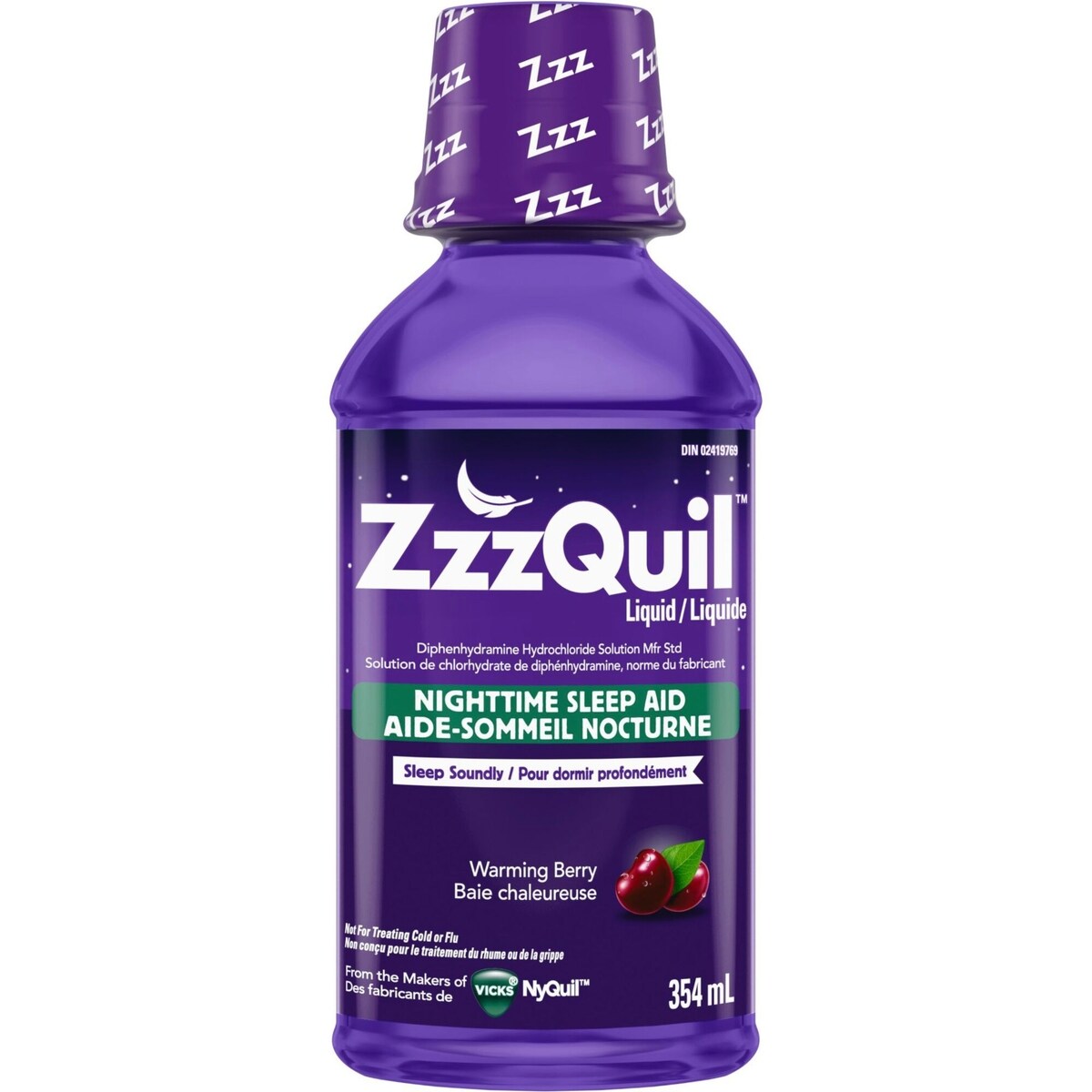 Vicks Zzzquil – Liquide À Saveur Baie Chaleureuse – 354 Ml