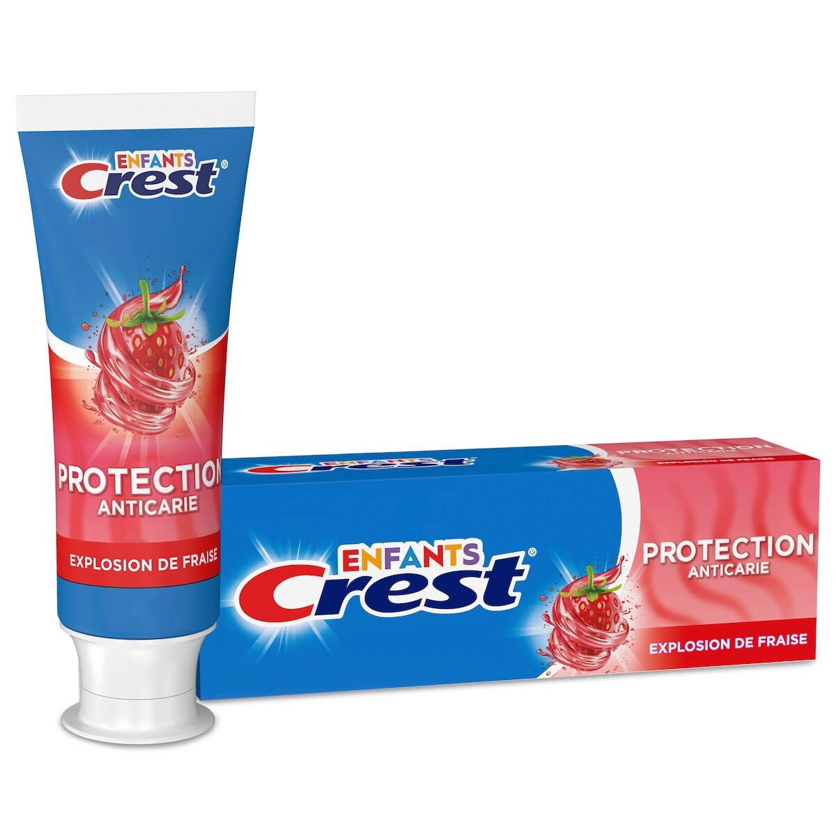Dentifrice anticarie au fluorure pour enfants, Protection anticarie, Strawberry Rush, 85 ml