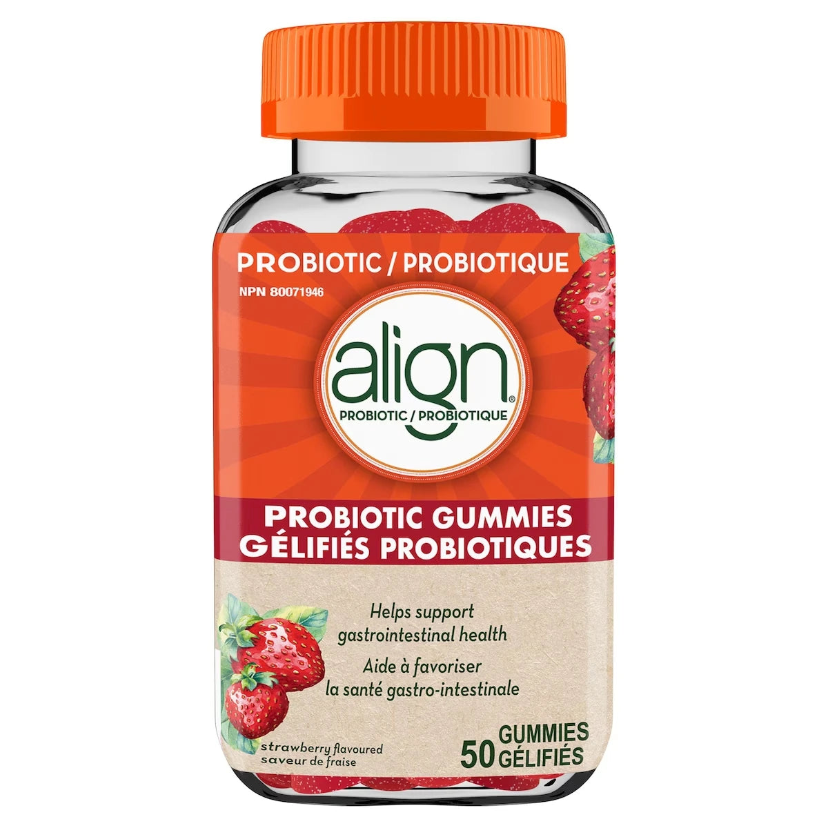 Supplément probiotique quotidien, 50 comprimés gélifiés