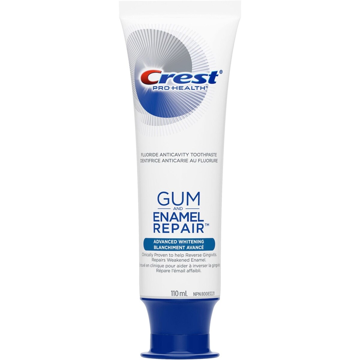 Dentifrice Gum & Enamel Repair, Blanchiment avancé, 110 mL