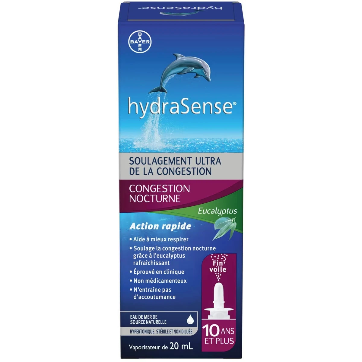 Vaporisateur Nasal Eucalyptus, Soins Sp�Cialis�S Du Nez, Soulagement Rapide De La Congestion Nasale, Avec Extraits D’Eucalyptus Et De Menthe, 20 Ml