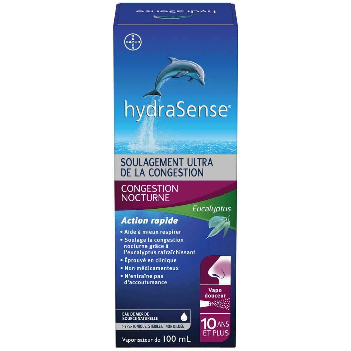Vaporisateur Nasal Eucalyptus, Soins Sp�Cialis�S Du Nez, Soulagement Rapide De La Congestion Nasale, Avec Extraits D’Eucalyptus Et De Menthe, 100 Ml