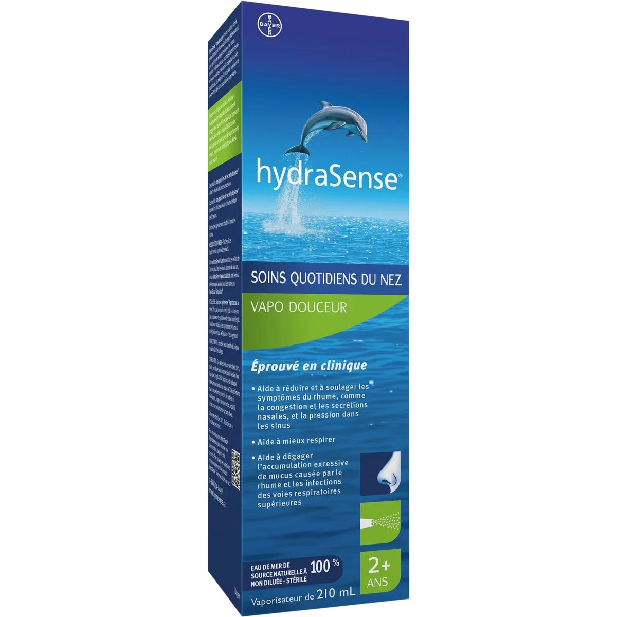 Vaporisateur Nasal Vapo Douceur, Soins Quotidiens Du Nez, Soulagement Rapide De La Congestion Nasale, Eau De Mer De Source Naturelle à 100 %, Sans Agent De Conservation, 210 Ml
