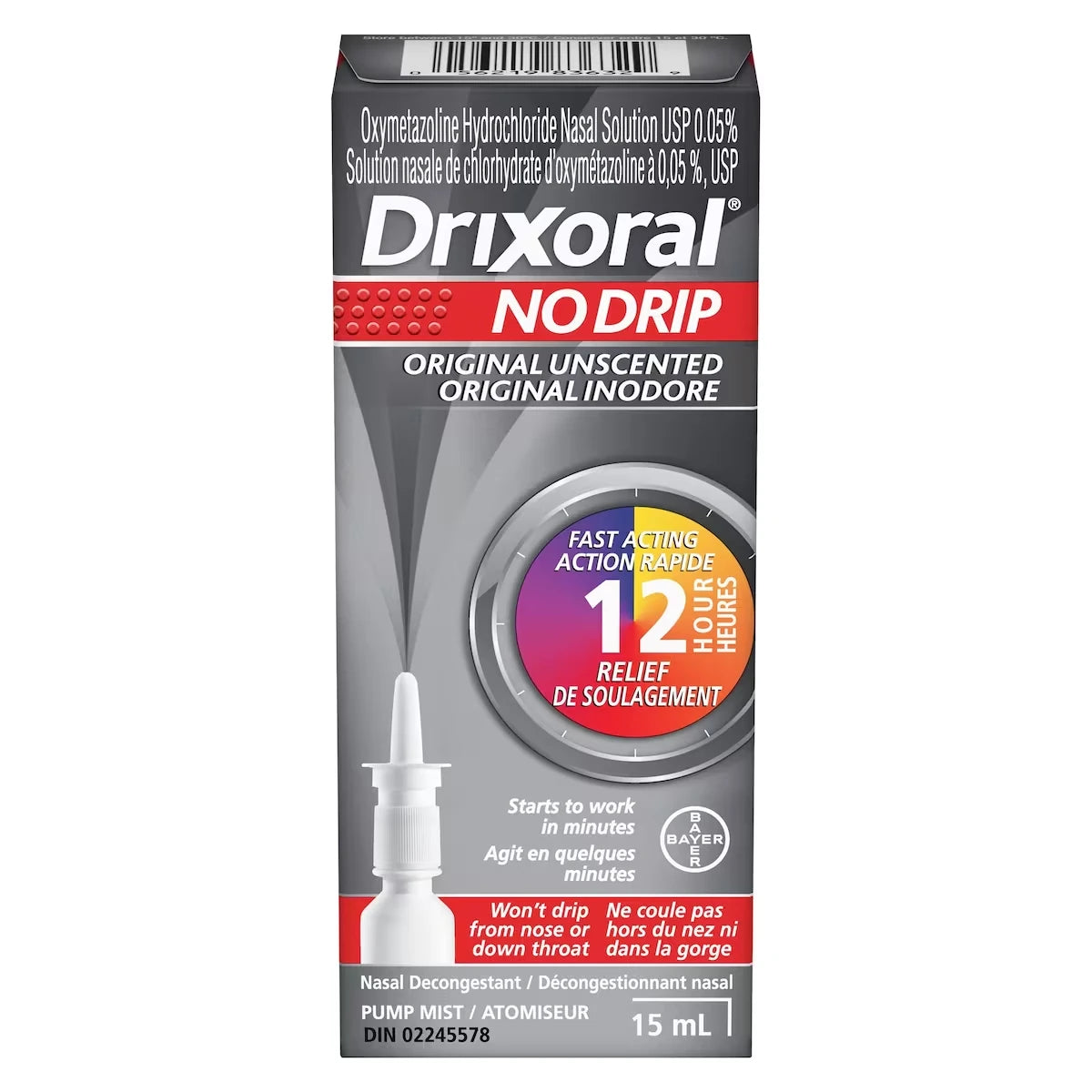 Vaporisateur No Drip original inodore, aide à soulager la congestion nasale, 15 mL