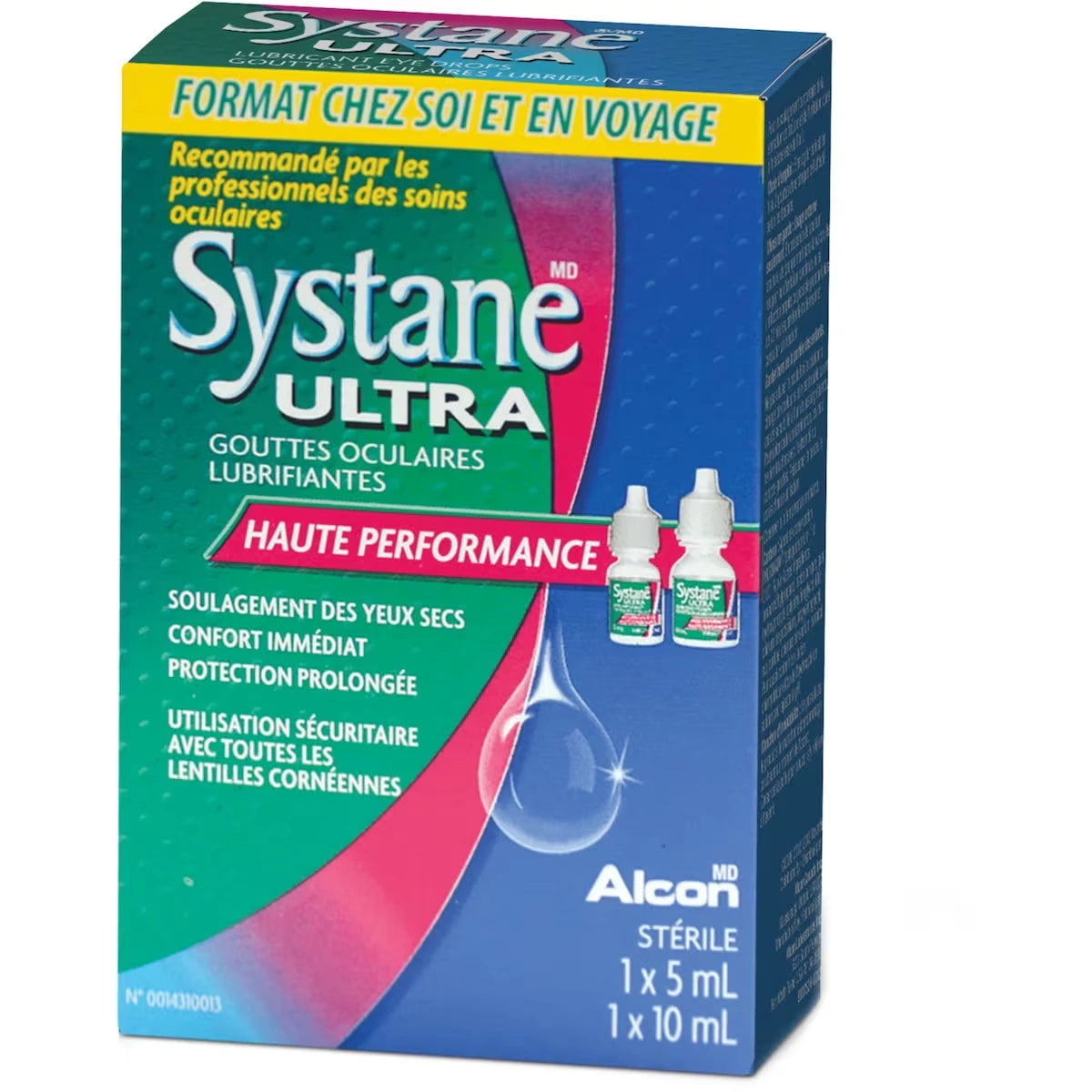 Ultra Gouttes oculaires lubrifiantes Format chez soi et en voyage