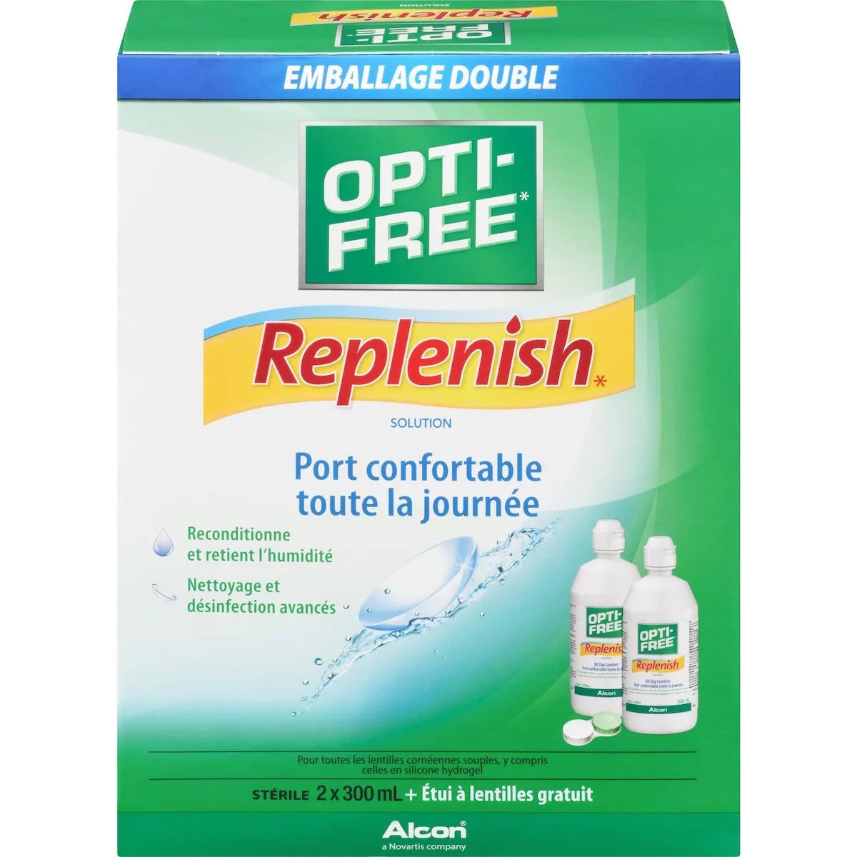 RepleniSH® Solution polyvalente pour lentilles cornéennes Emballage Double