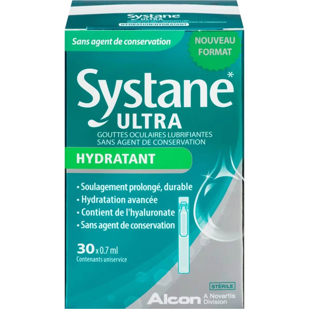 Ultra Hydratant Gouttes oculaires lubrifiantes Sans agent de conservation