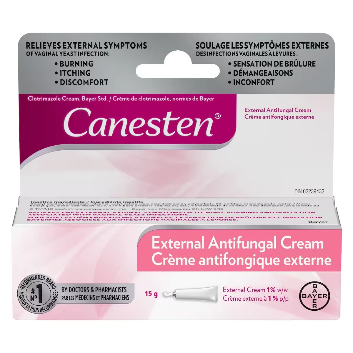 Crème antifongique externe pour les infections à levures, soulagement des démangeaisons et de la sensation de brûlure, 15 g