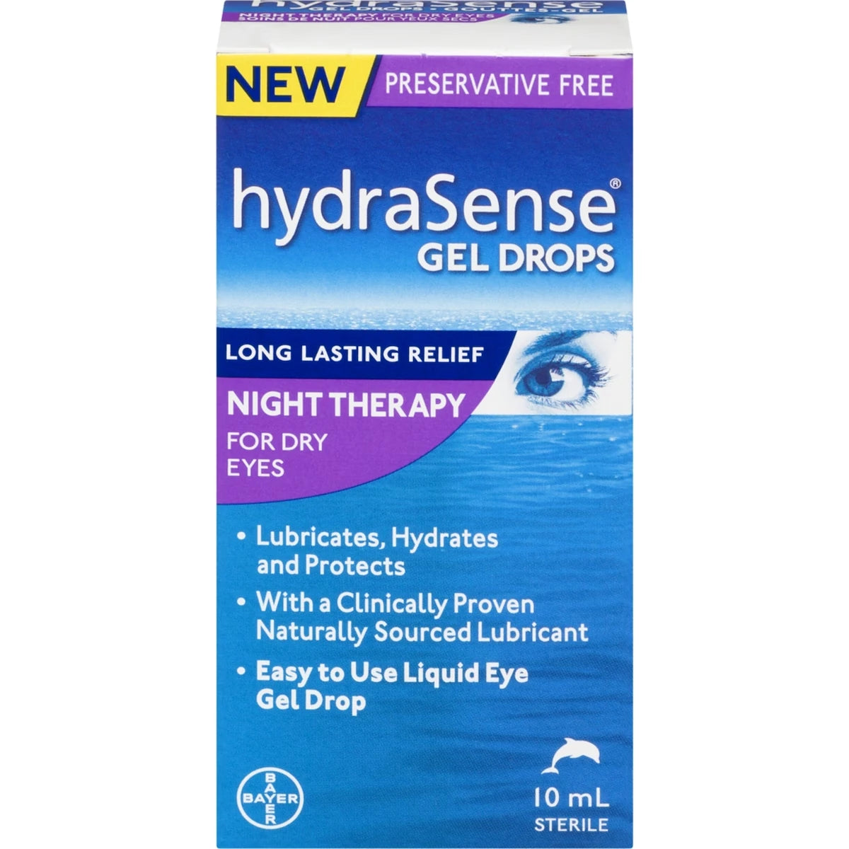 Gouttes Oculaires Soins De Nuit, Pour Yeux Secs, Soulagement Rapide Et De Longue Dur�E, Sans Agent De Conservation, Lubrifiant De Source Naturelle, 10 Ml