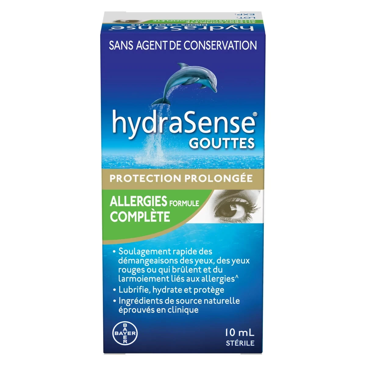 Gouttes Oculaires , Soulagement Des Allergies, Sans Agent De Conservation, De Source Naturelle, Soulagement De Longue Dur�E, 10 Ml