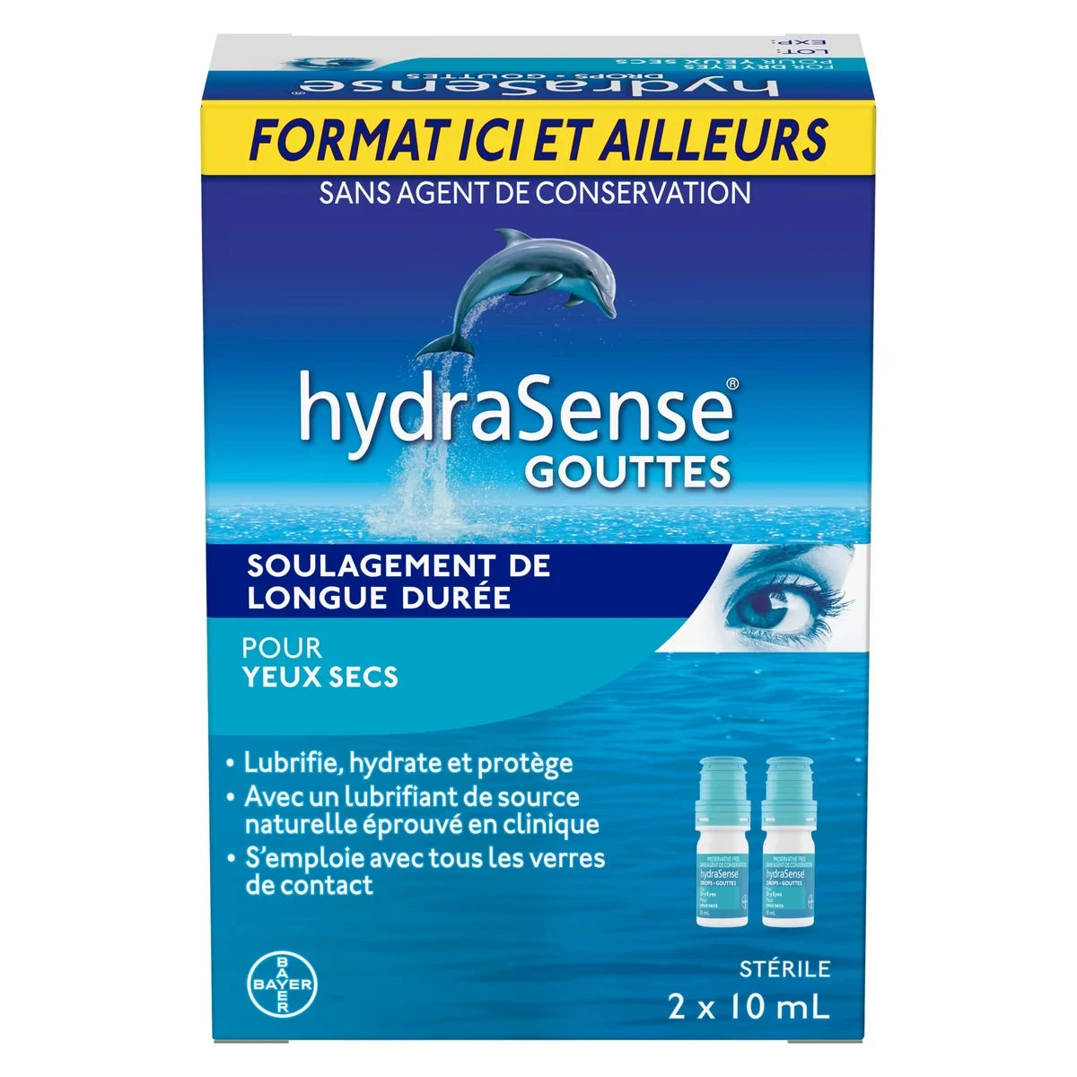 Gouttes Oculaires Pour Yeux Secs, Soulagement Rapide Et Durable, San Agent De Conservation, Lubrifiant De Source Naturelle, 2 X 10 Ml