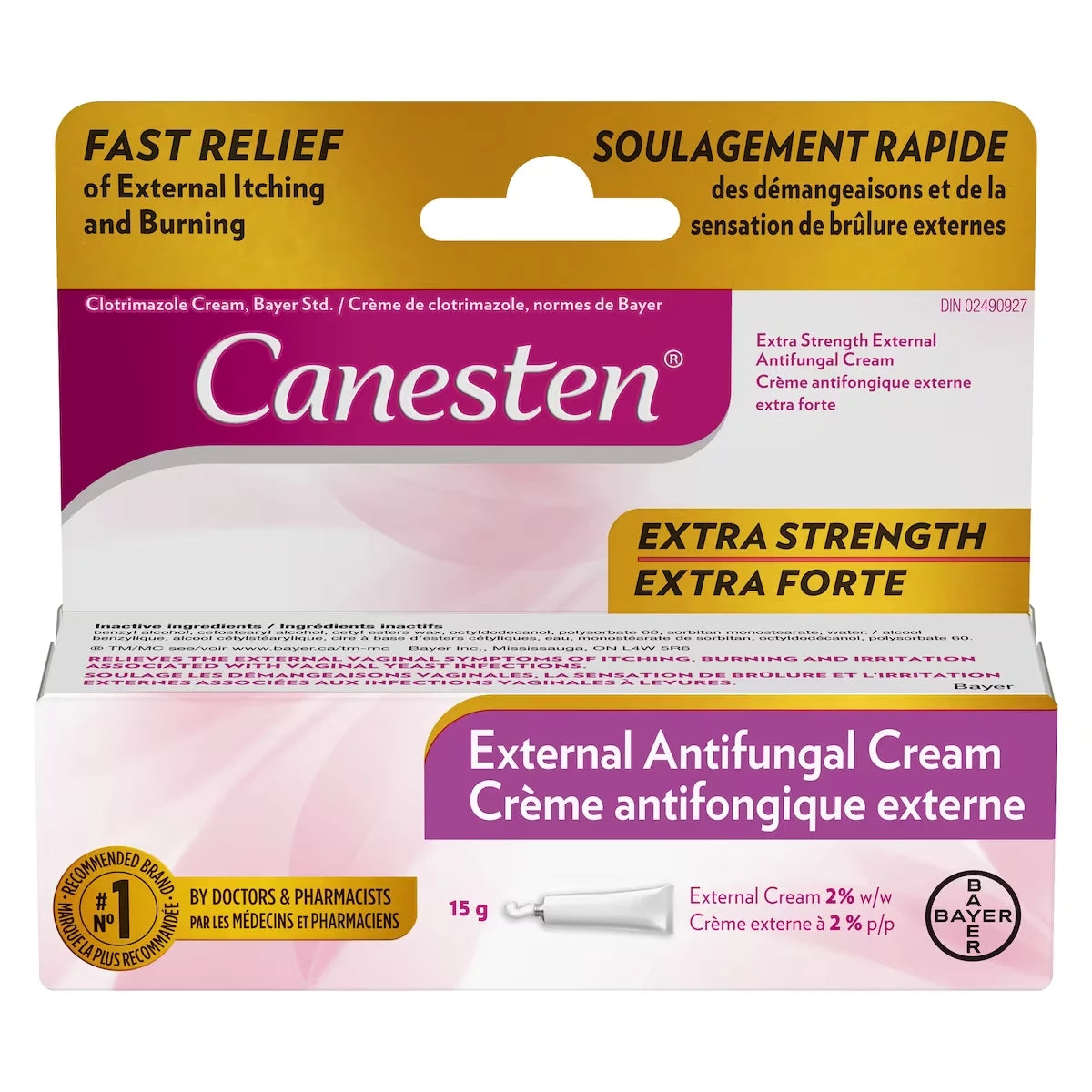 Crème antifongique externe extra forte pour les infections à levures, soulagement des démangeaisons et de la sensation de brûlure, 15 g