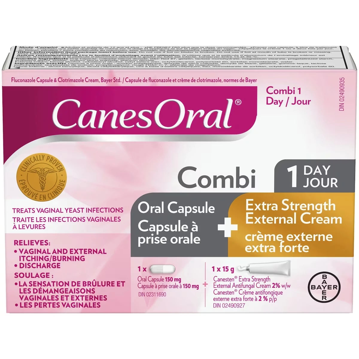 Combi, Capsule Et Cr�Me Externe Extra Forte Contre Les Infections à Levures, éProuv� En Clinique, 1 Dose