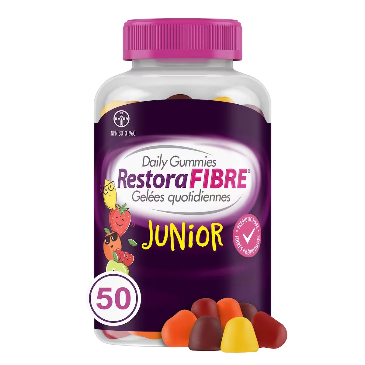 Gelées quotidiennes de fibres prébiotiques pour enfants RestoraFIBRE Junior