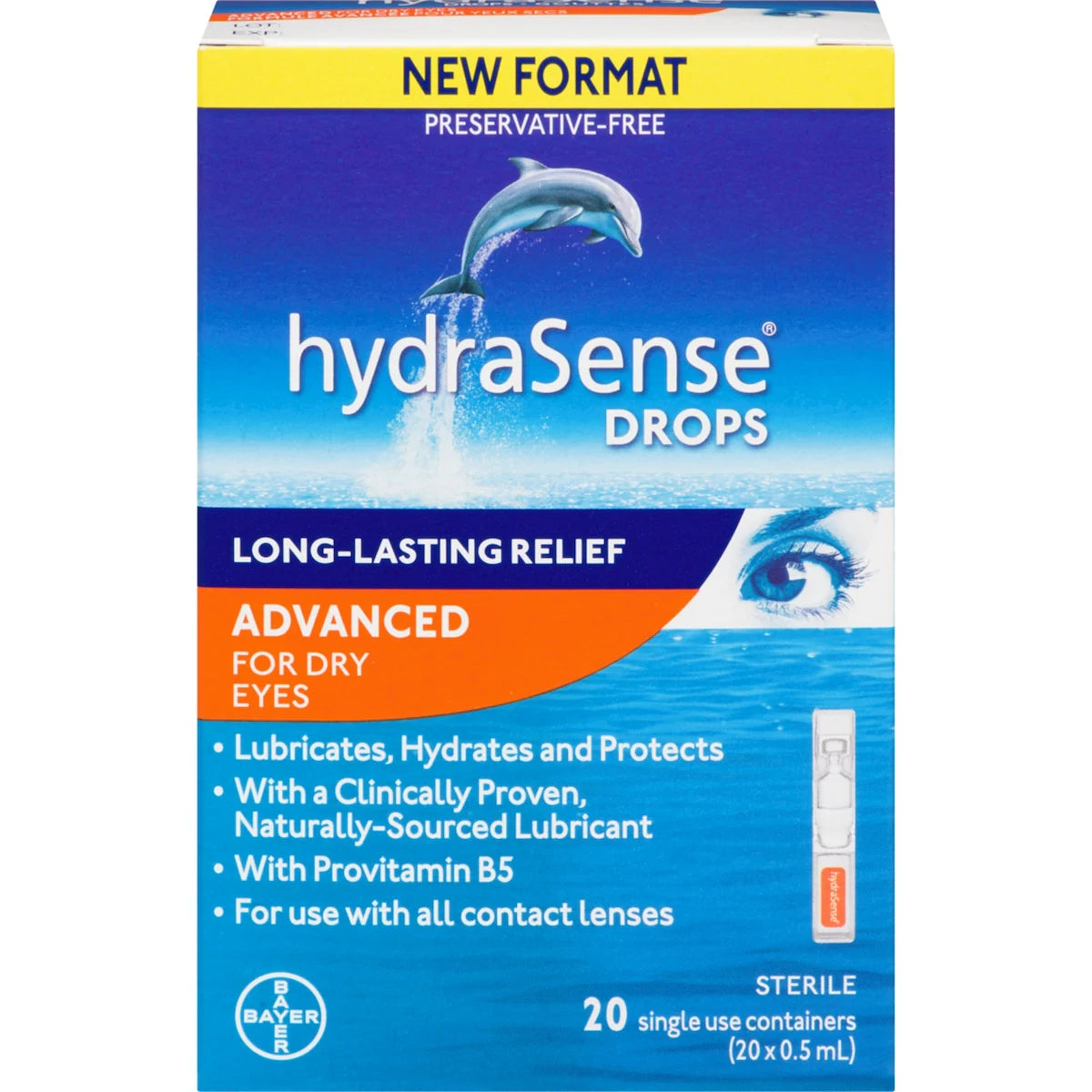 Gouttes Oculaires Formule Avanc�E En Fioles à Usage Unique, Sans Agent De Conservation, Avec Provitamine B5, 20 Fioles