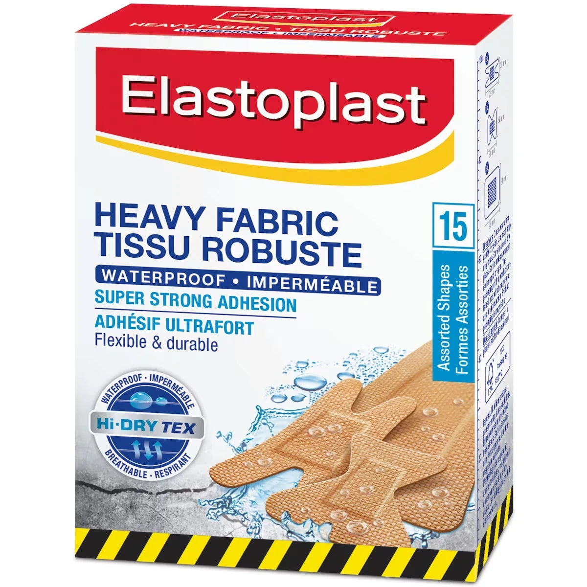 Pansements En Tissu Robuste Imperm�Ables, Bo�Te De 15