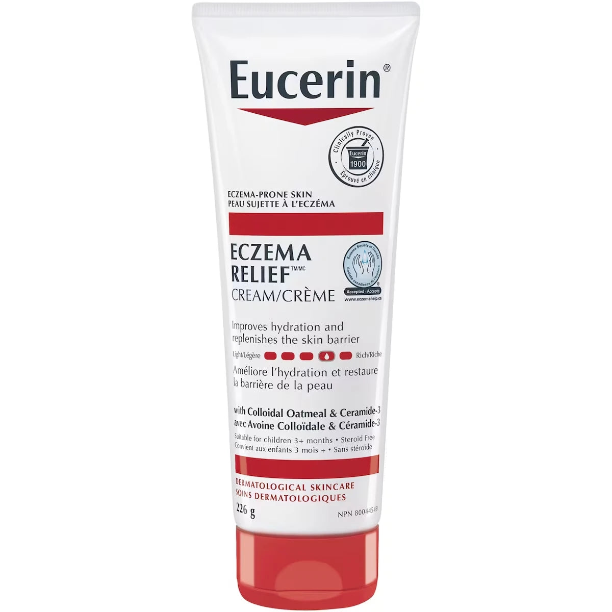 Crème hydratante quotidienne Eczema Relief d’pour visage et corps sujette à l'eczéma