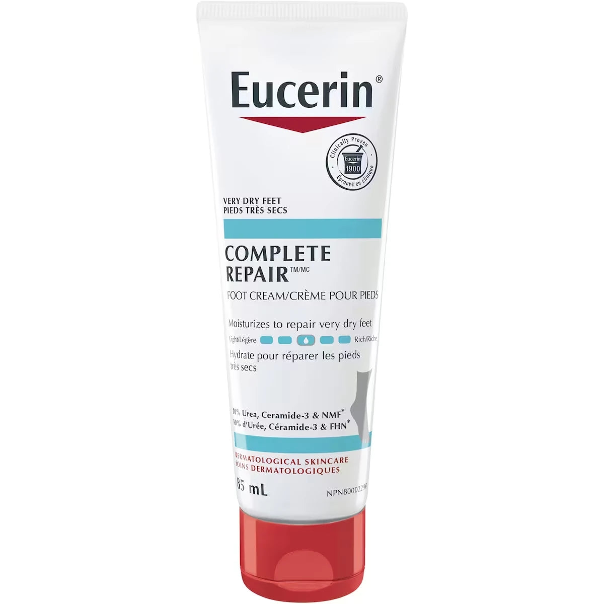 Crème hydratante quotidienne pour les pieds Complete Repair pour peau très sèche et rugueuse