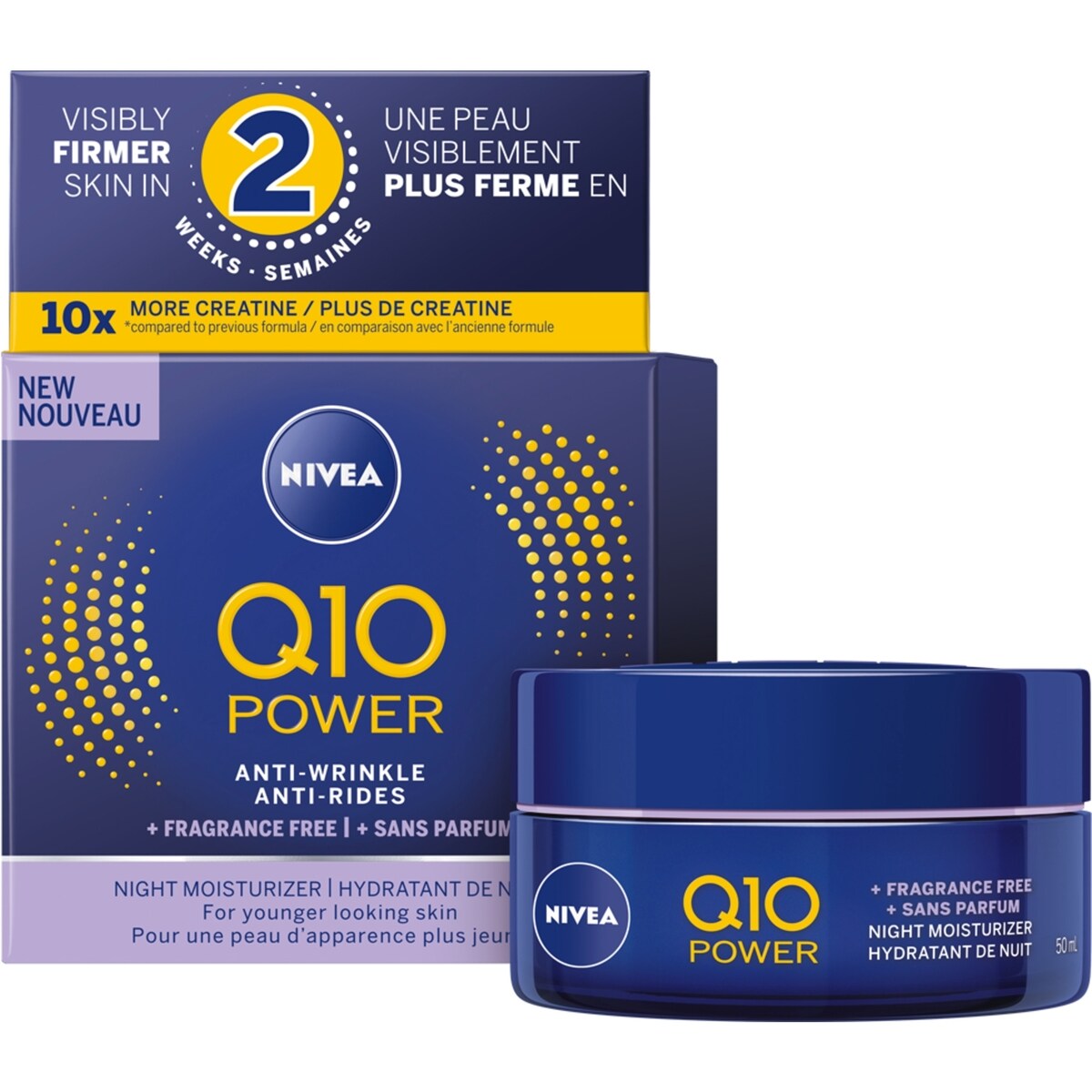 Q10 Anti-Wrinkle Fragrance Free Soothing Night Cream, 50 Ml