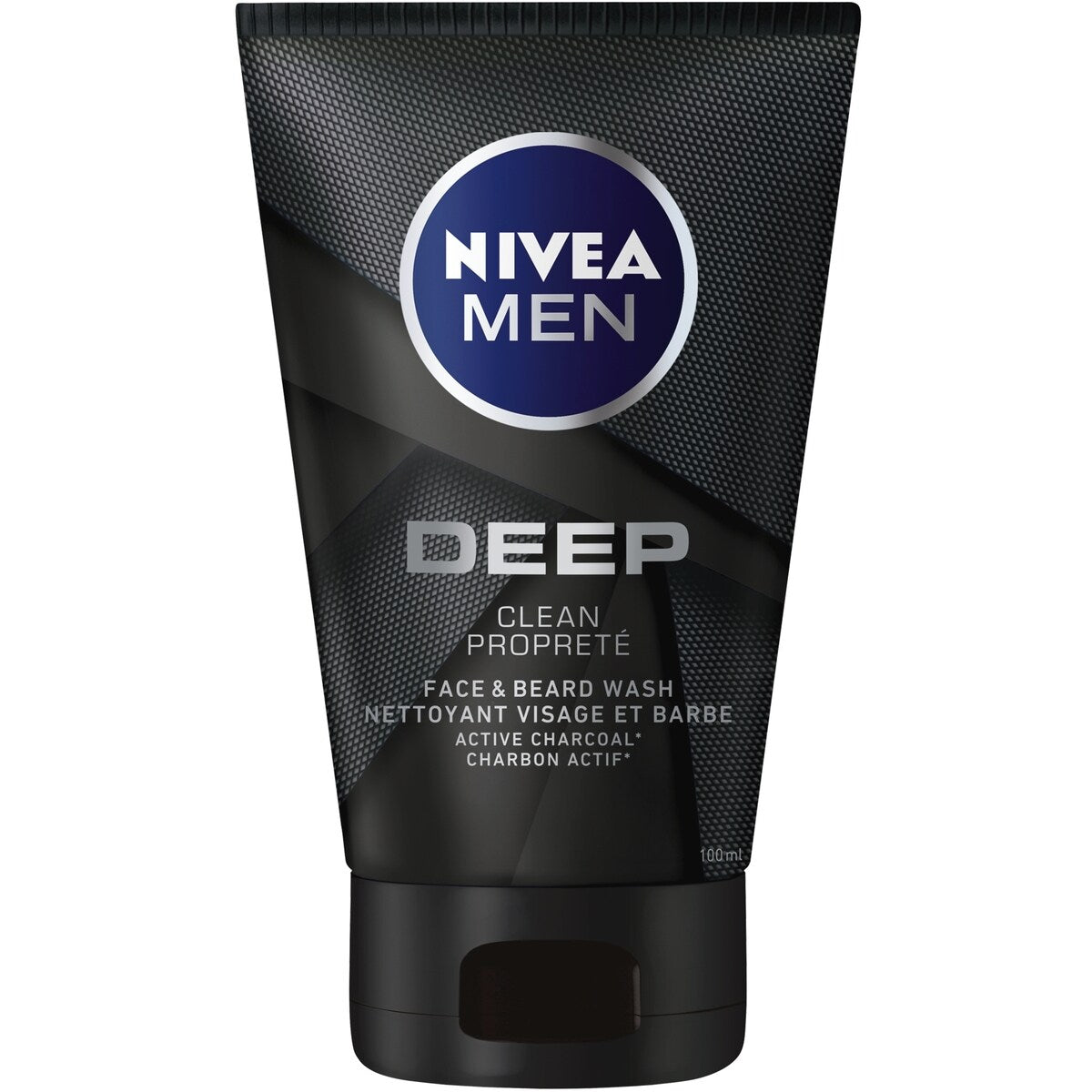 NIVEA MEN DEEP Nettoyant visage et barbe avec MAXXTECH charbon, 100 ml