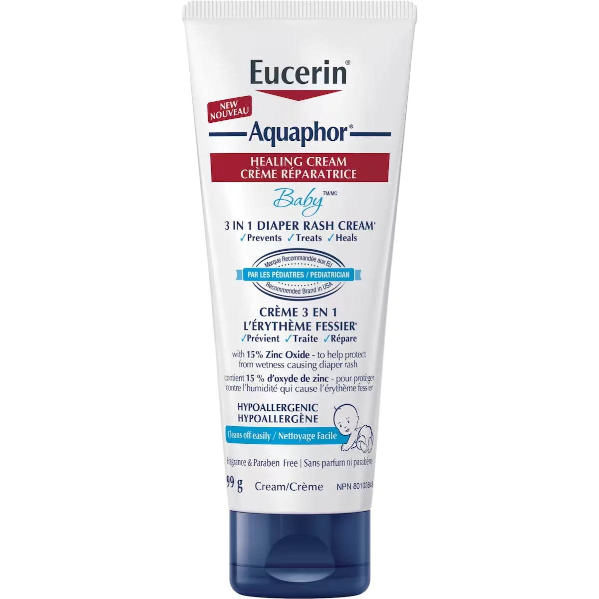 Crème pour l'érythème fessier Baby d'Eucerin pour la peau sensible de bébé