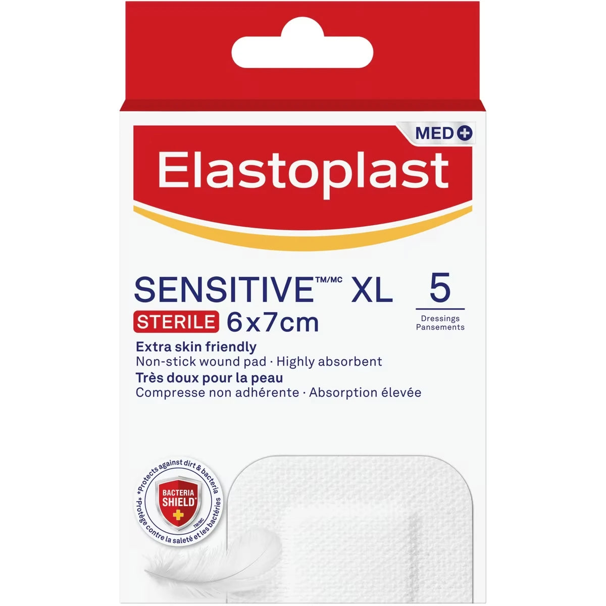 Pansements Sensitive XL | Grands pansements pour les plaies aiguës postopératoires et quotidiennes | Pansements stériles extra respectueux de la peau | Approuvés dermatologiquement | Bouclier antibactérien