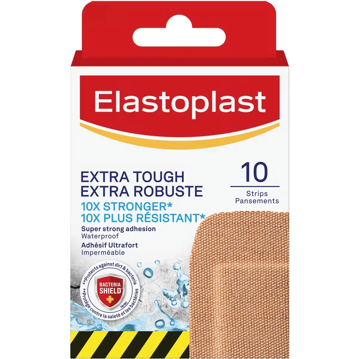 Pansements XL imperméables Extra Tough | Tissu imperméable et résistant | adhérence super forte | Offre une protection durable | Bouclier antibactérien