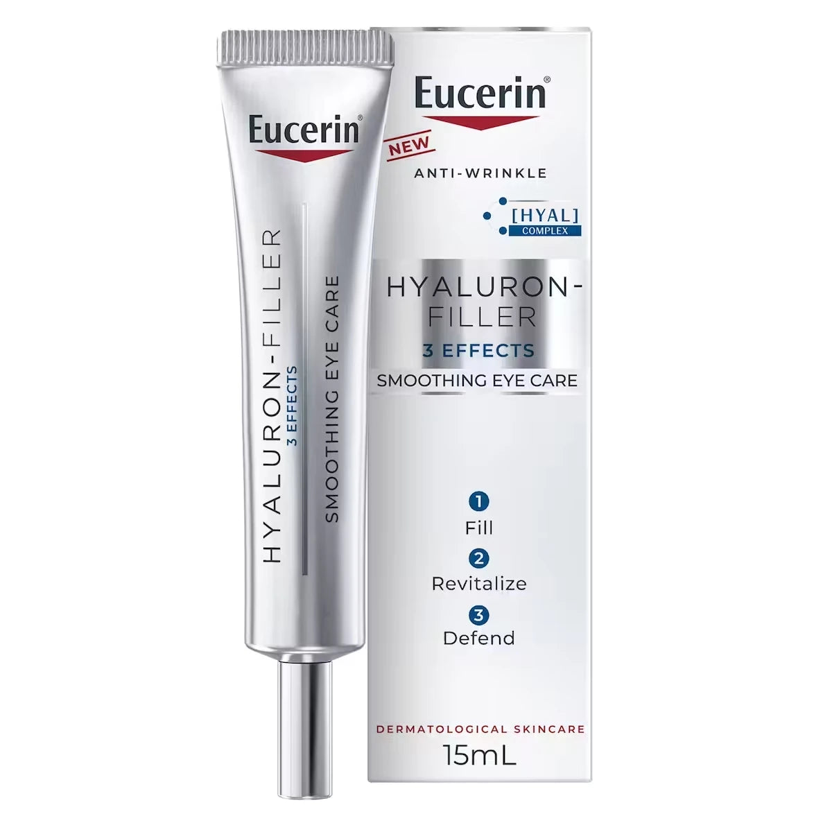 Anti Wrinkle Smoothing Hyaluronic Acid Eye Cream, All Skin Types, 15mL