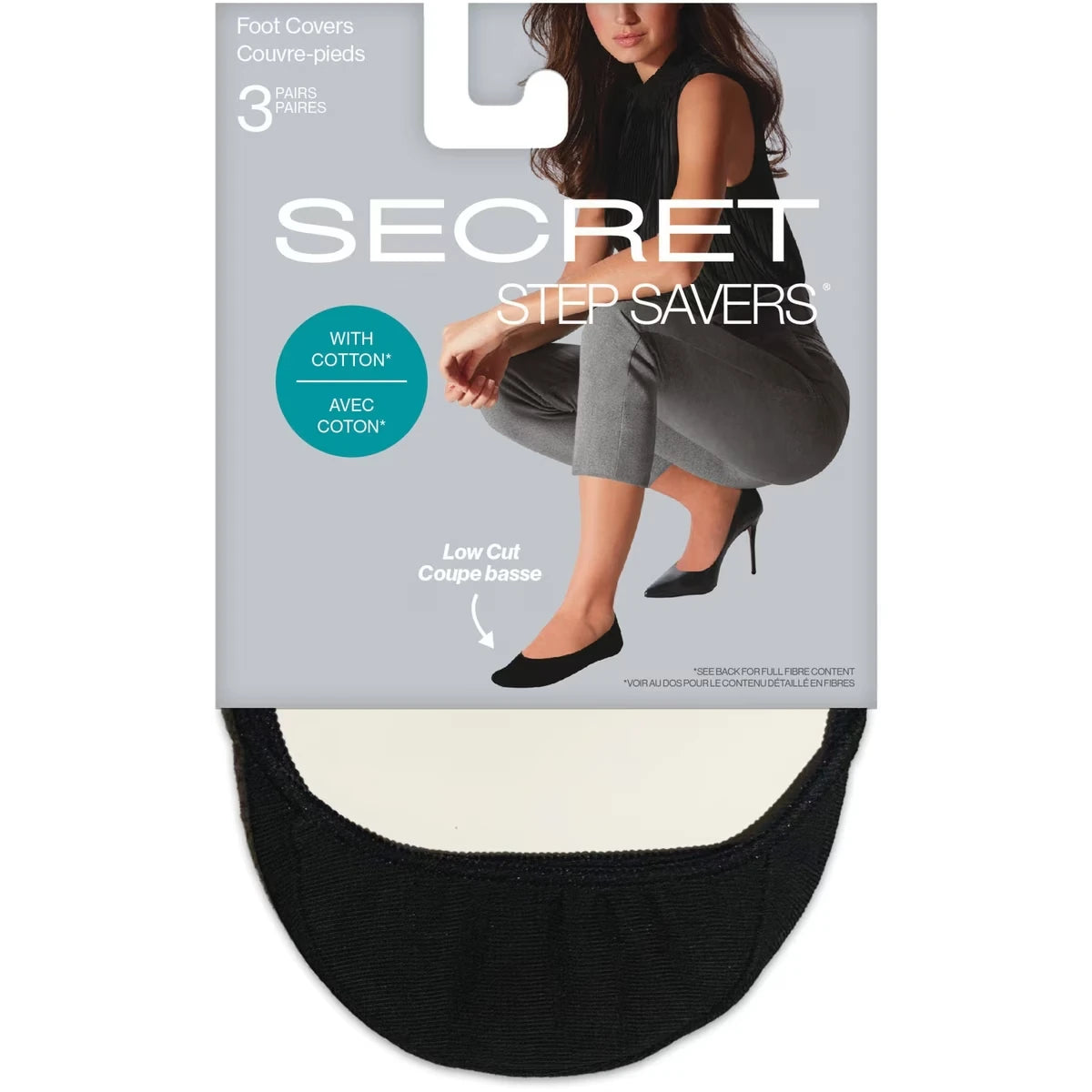 SECRET STEP SAVERS®Couvre-pieds à coupe basse - TAILLE UNIQUE