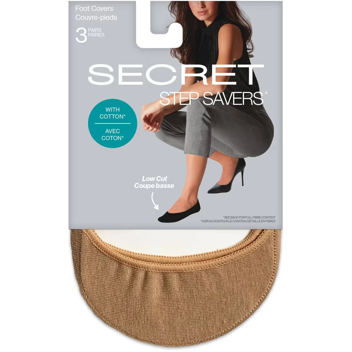 SECRET STEP SAVERS®Couvre-pieds à coupe basse - TAILLE UNIQUE