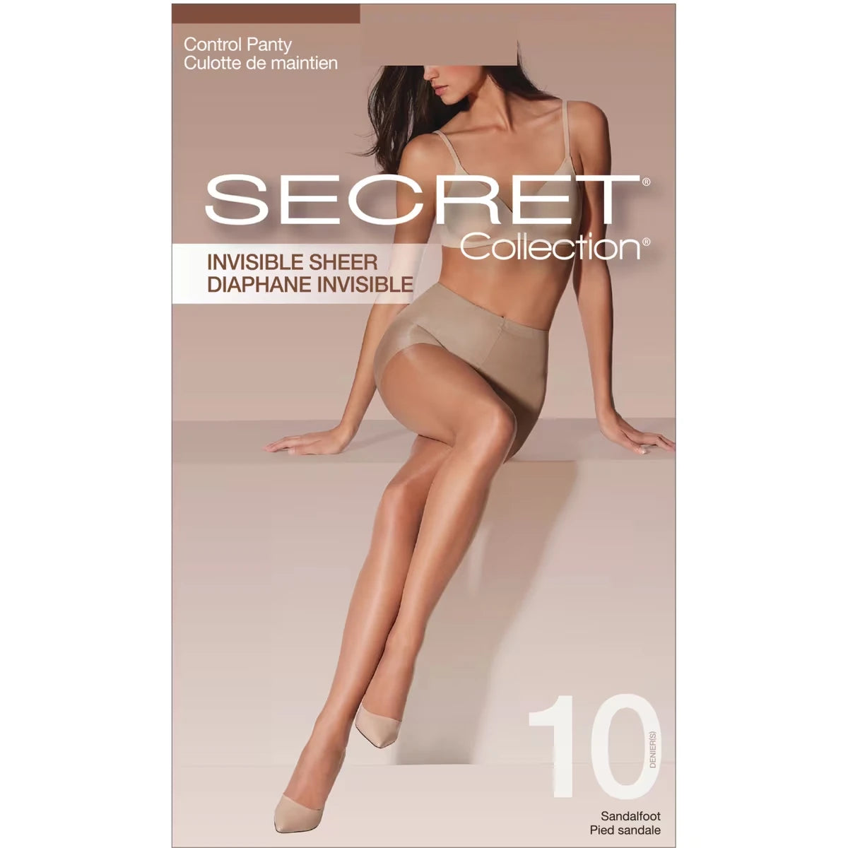Bas-culotte Diaphane Invisible Culotte de maintien, pied sandale