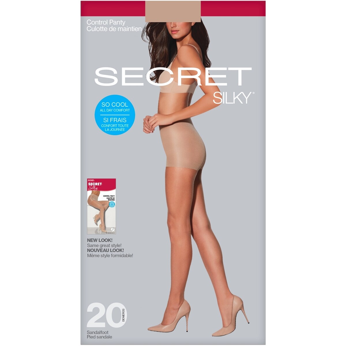 Bas culotte diaphane , culotte de maintien avec pied sandale- B