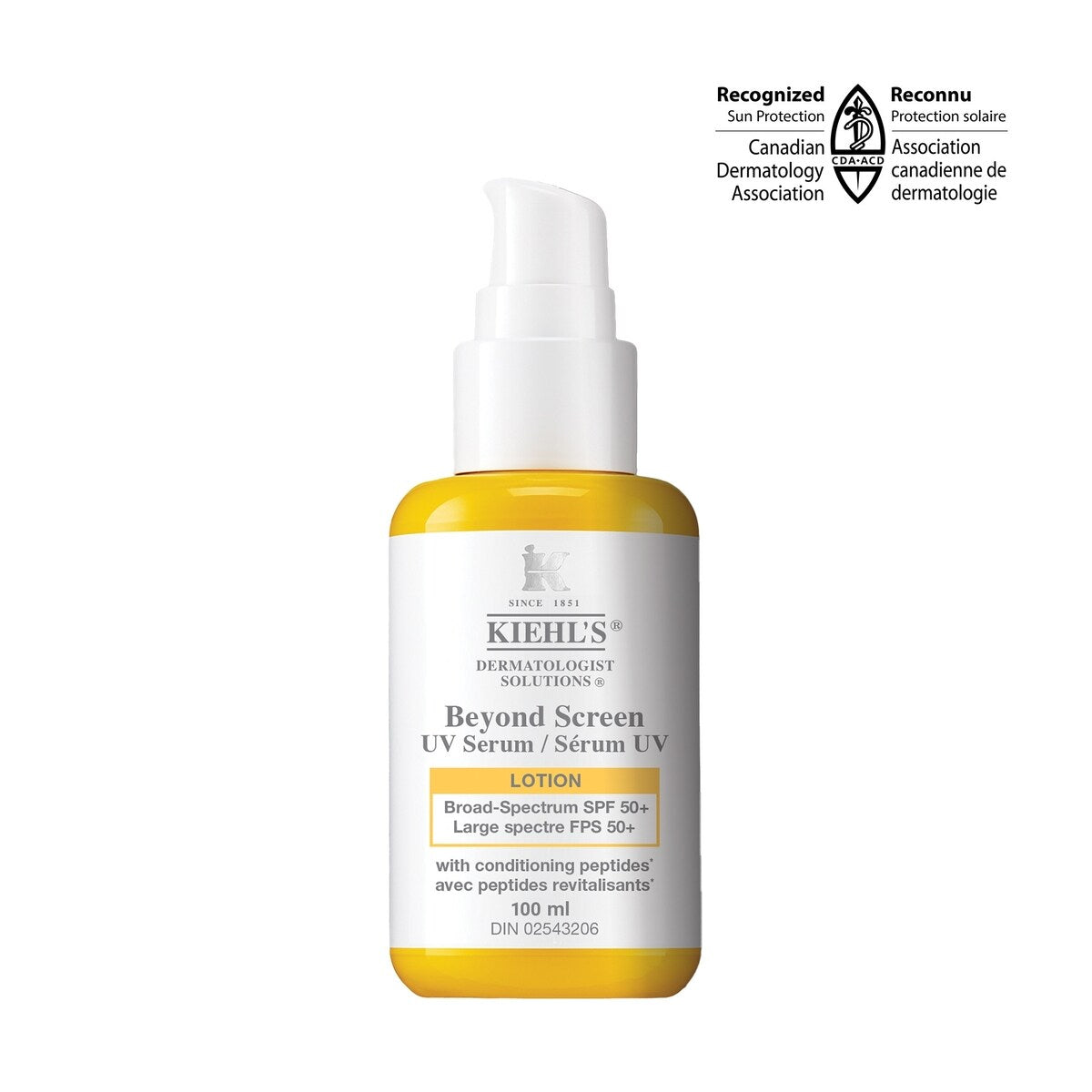 Sérum à écran solaire pour le visage FPS 50+ Beyond Screen® UV avec peptide de collagène