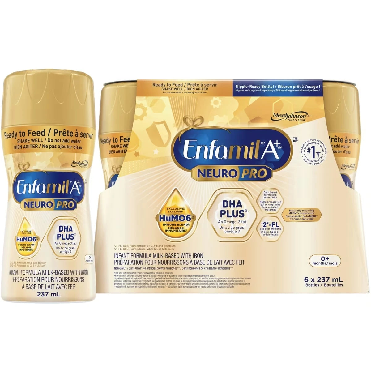 Formule pour bébé A+ NeuroPro, prête à nourrir, 237ml x 6ct