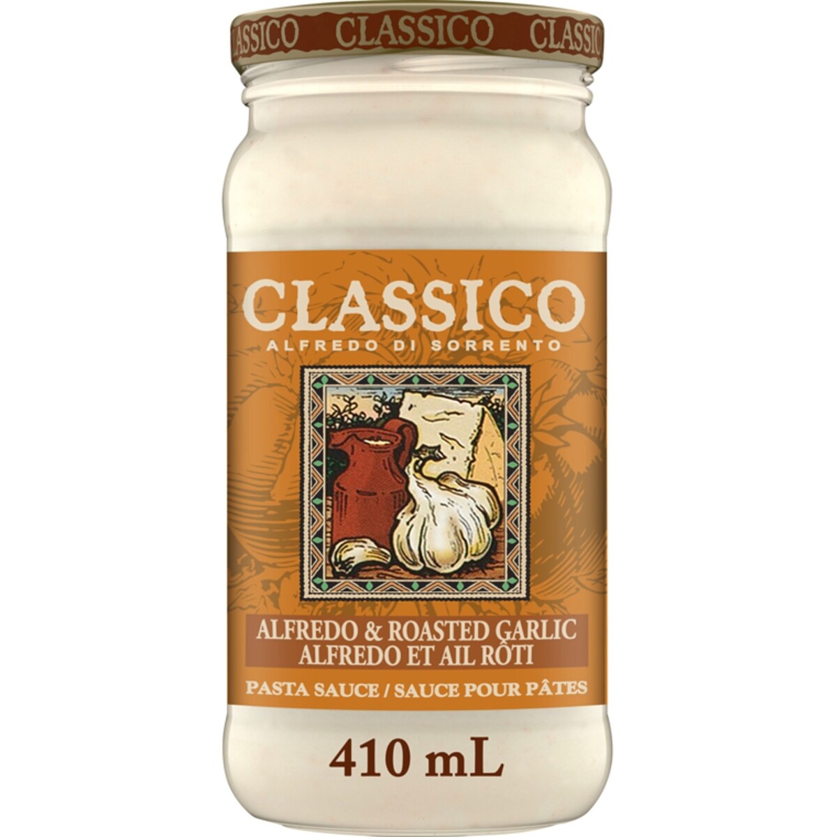 Sauce Pour Pâtes Alfredo Et Ail Rôti Di Sorrento, Pot