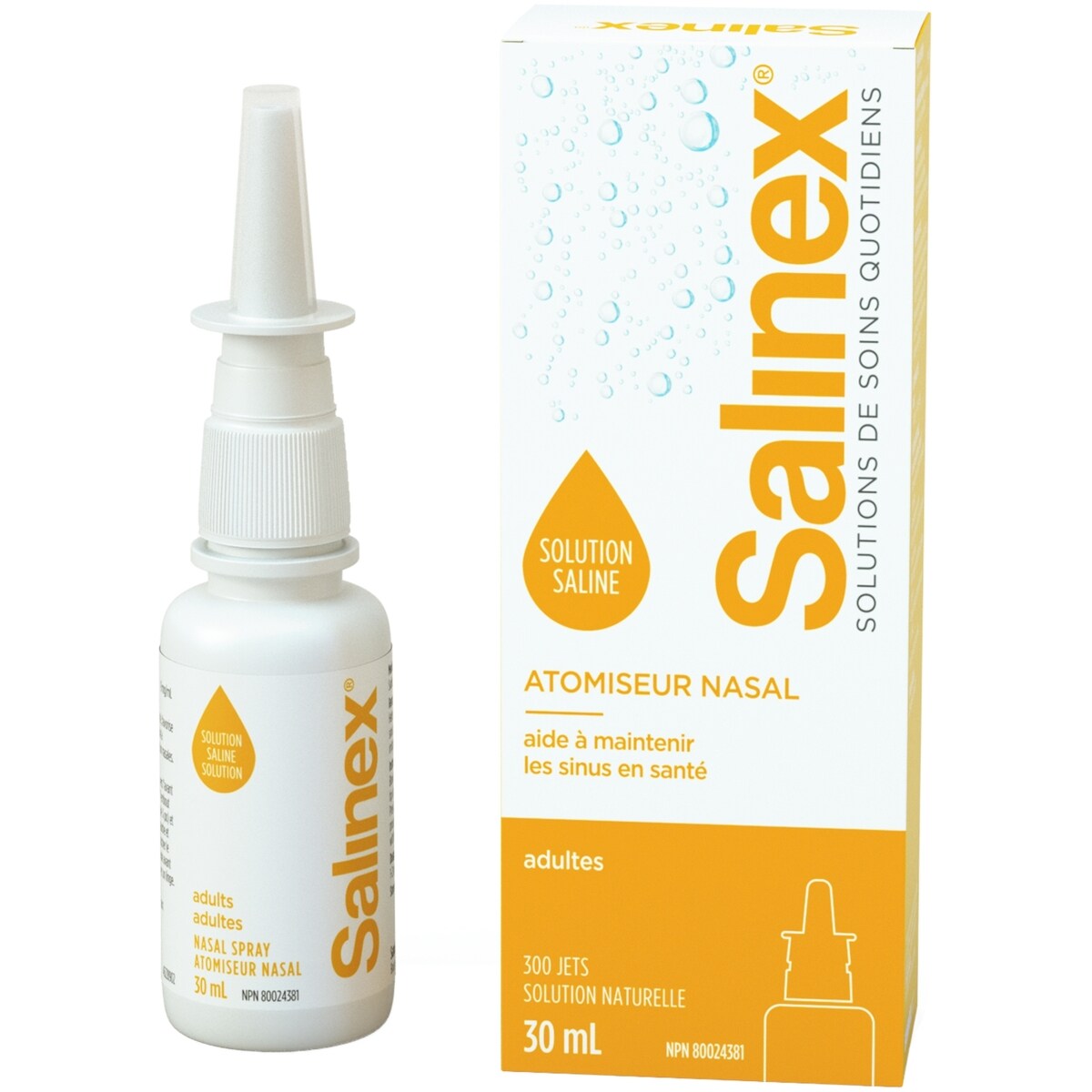Atomiseur Nasal, solution saline Pour adultes