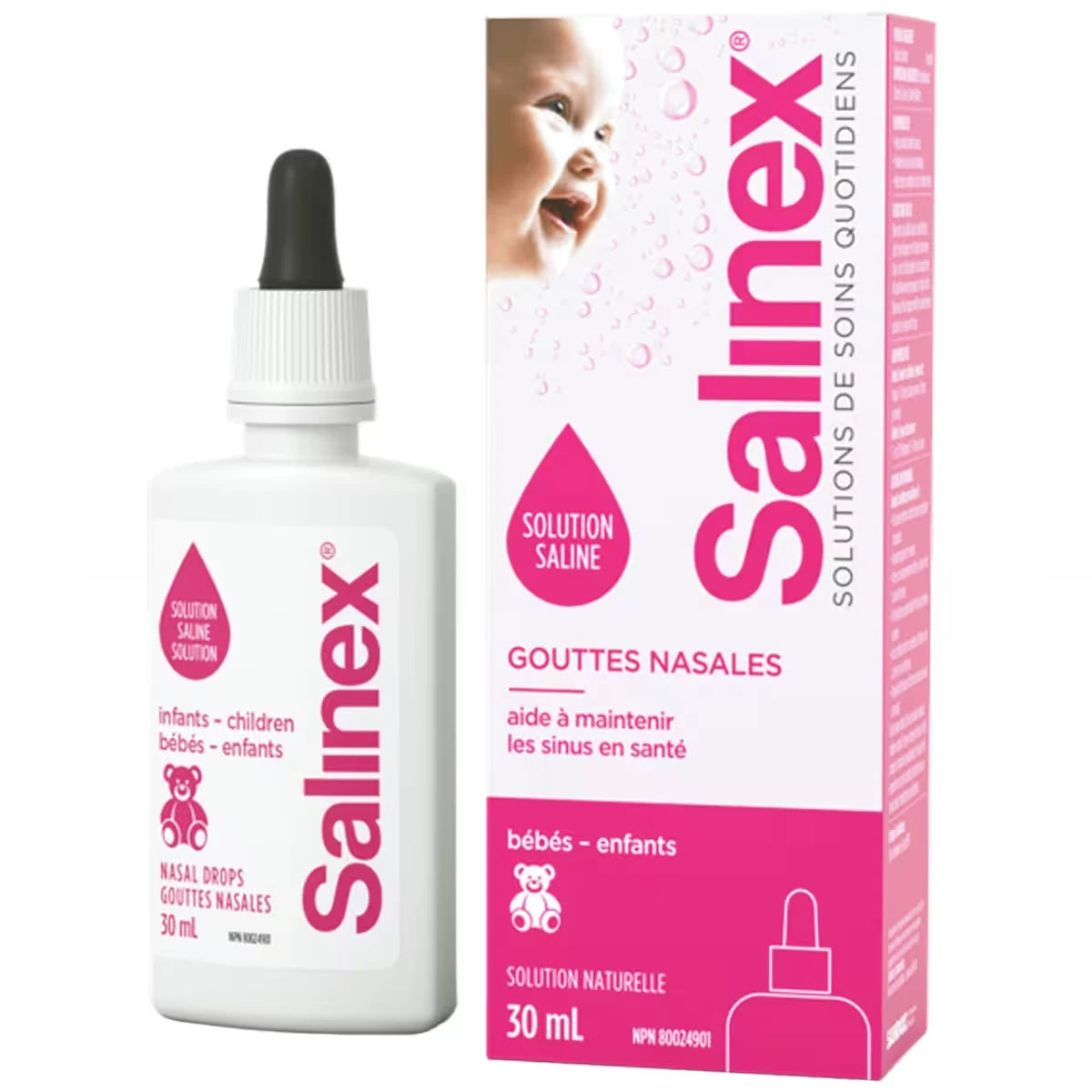 Gouttes Nasales, Solution Saline bebes / enfants
