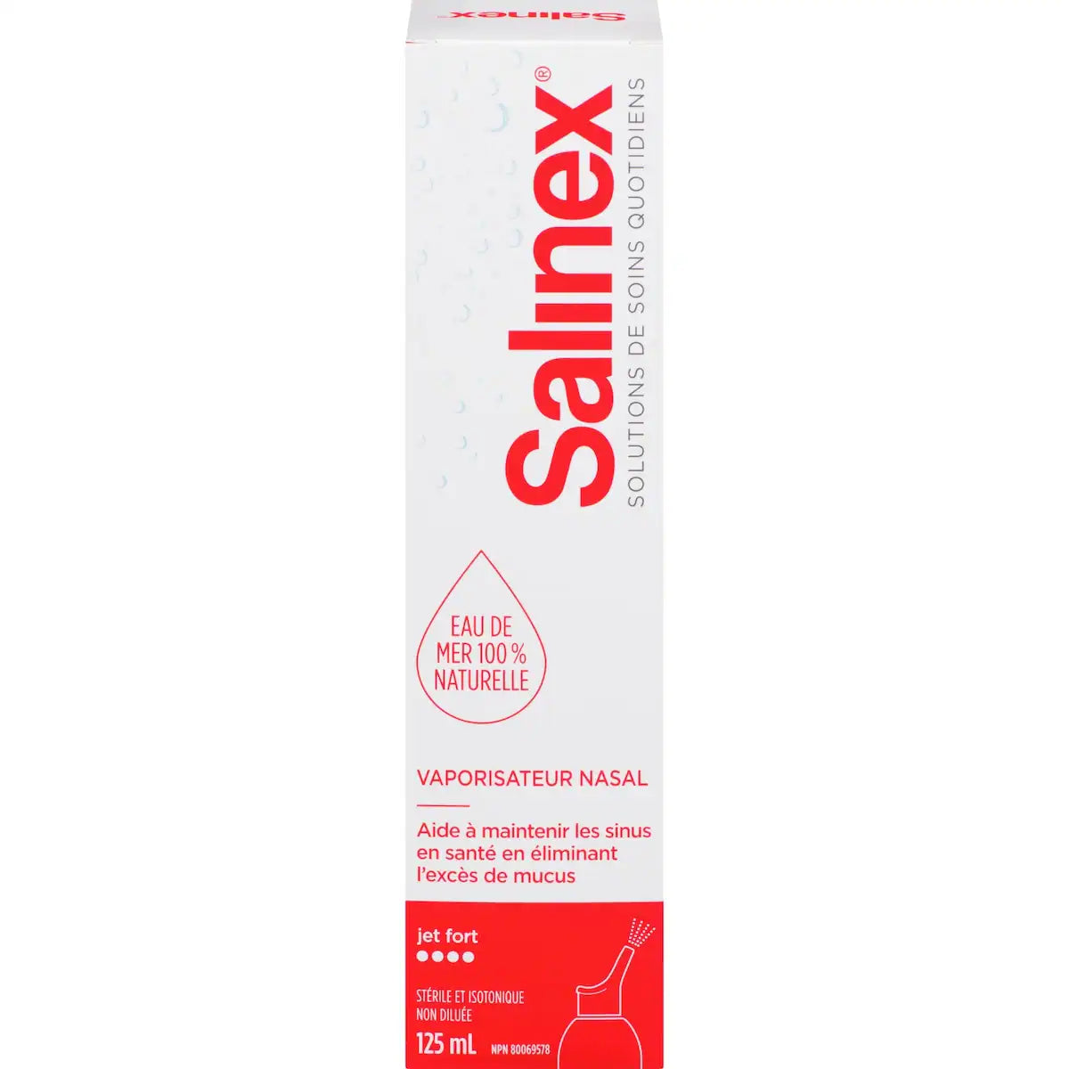 Vaporisateur nasal quotidien à jet doux, moyen et fort Salinex®