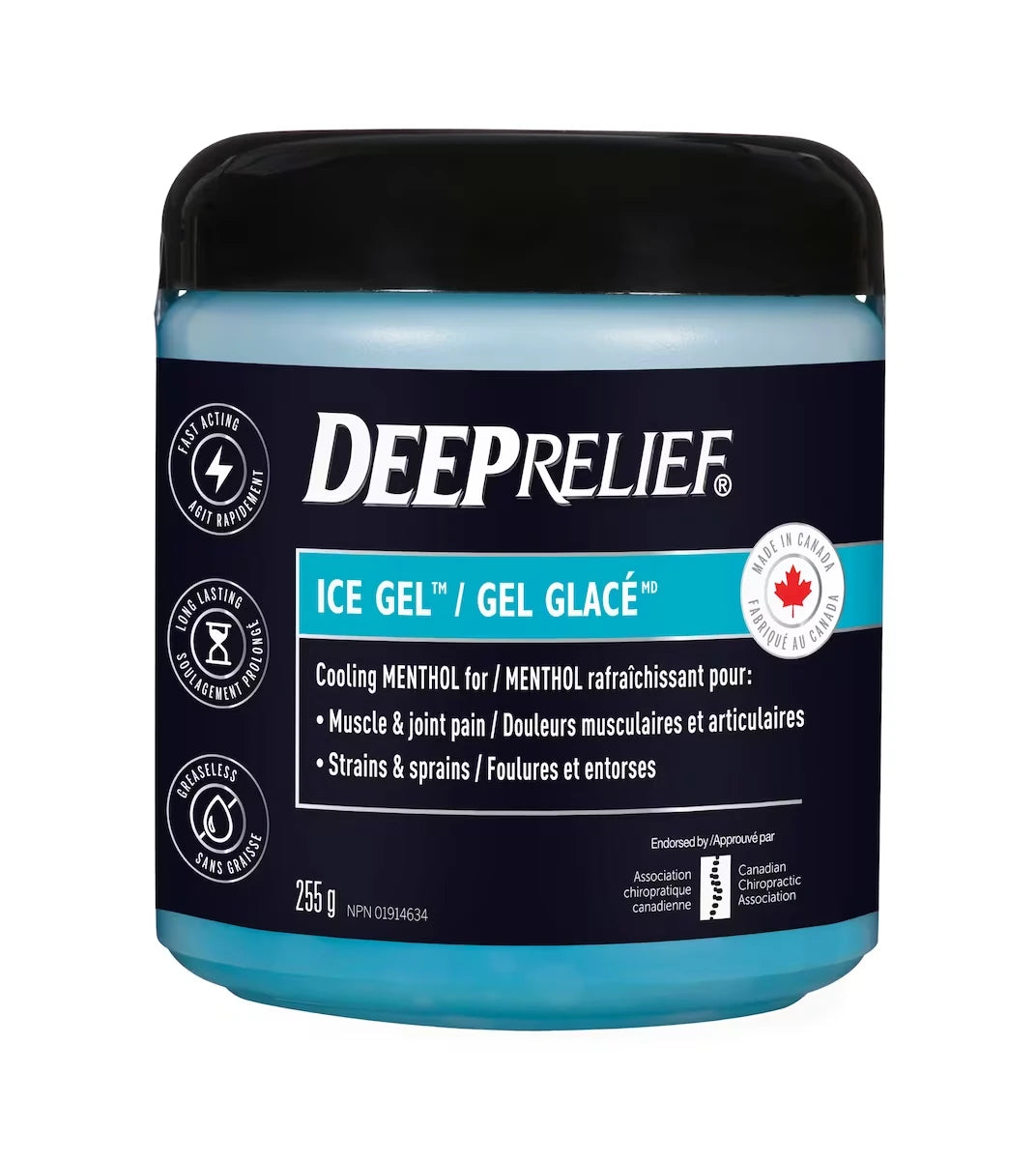 Gel de glace, soulagement des douleurs musculaires et articulaires, réduit l'inflammation