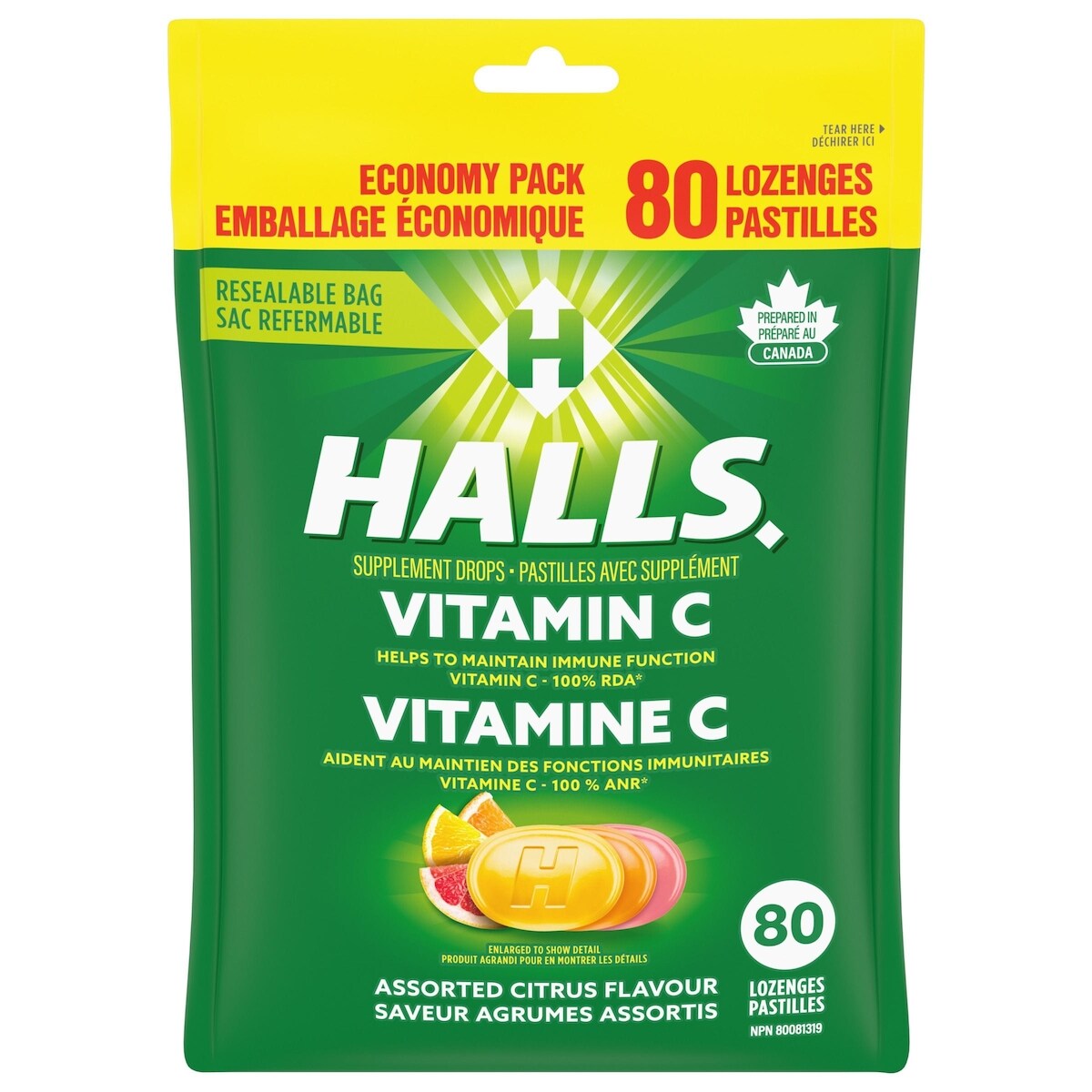 Vitamine C, agrumes assortis, 80UN