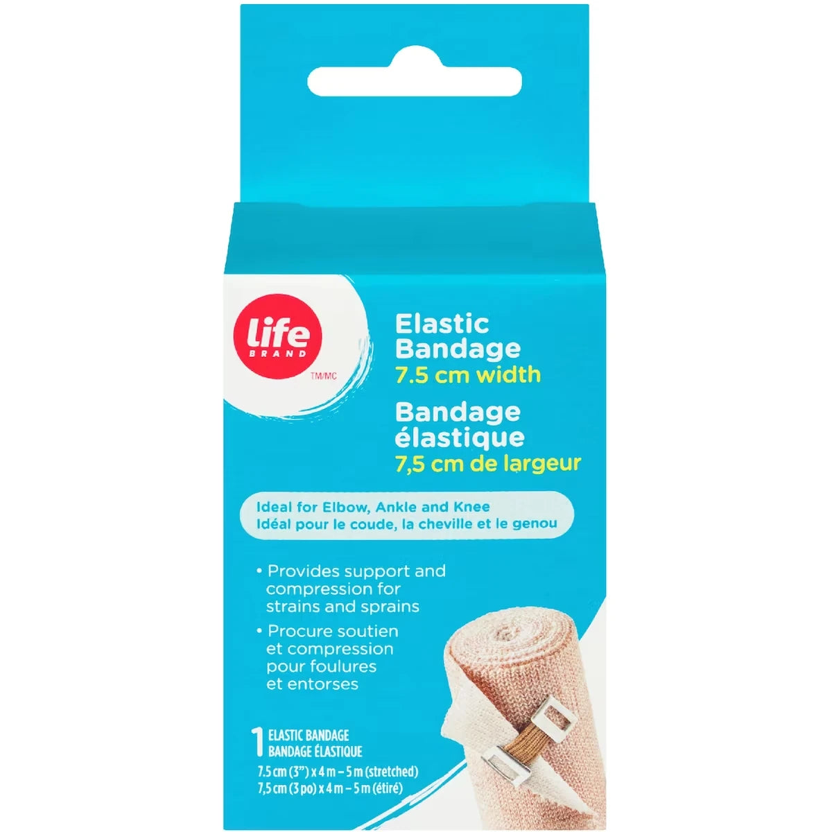 Bandage élastique - 7,5 cm de largeur