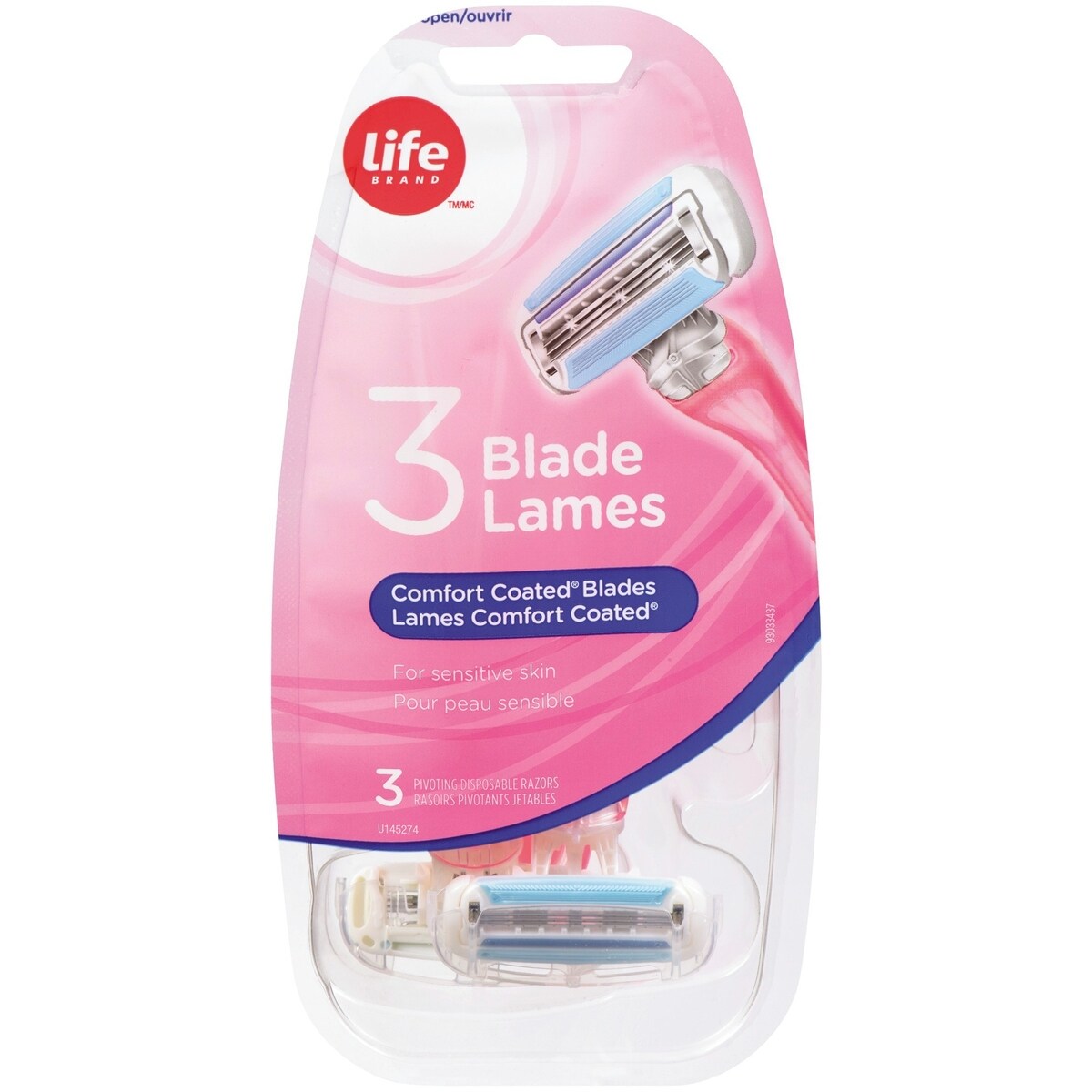 3 Lames Rasoirs Pivotants Jetables