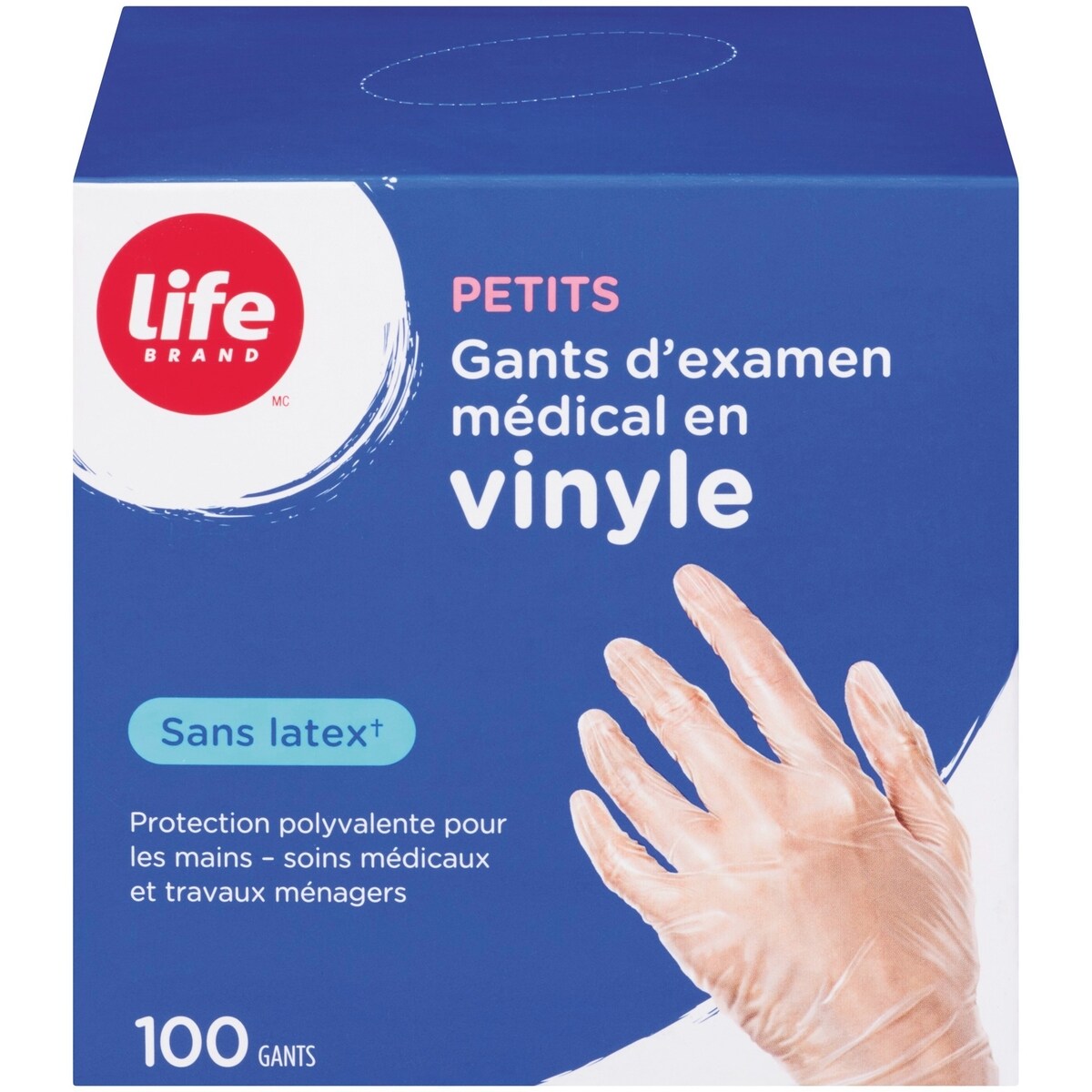 Gants d'examen médical en vinyle 100ct S